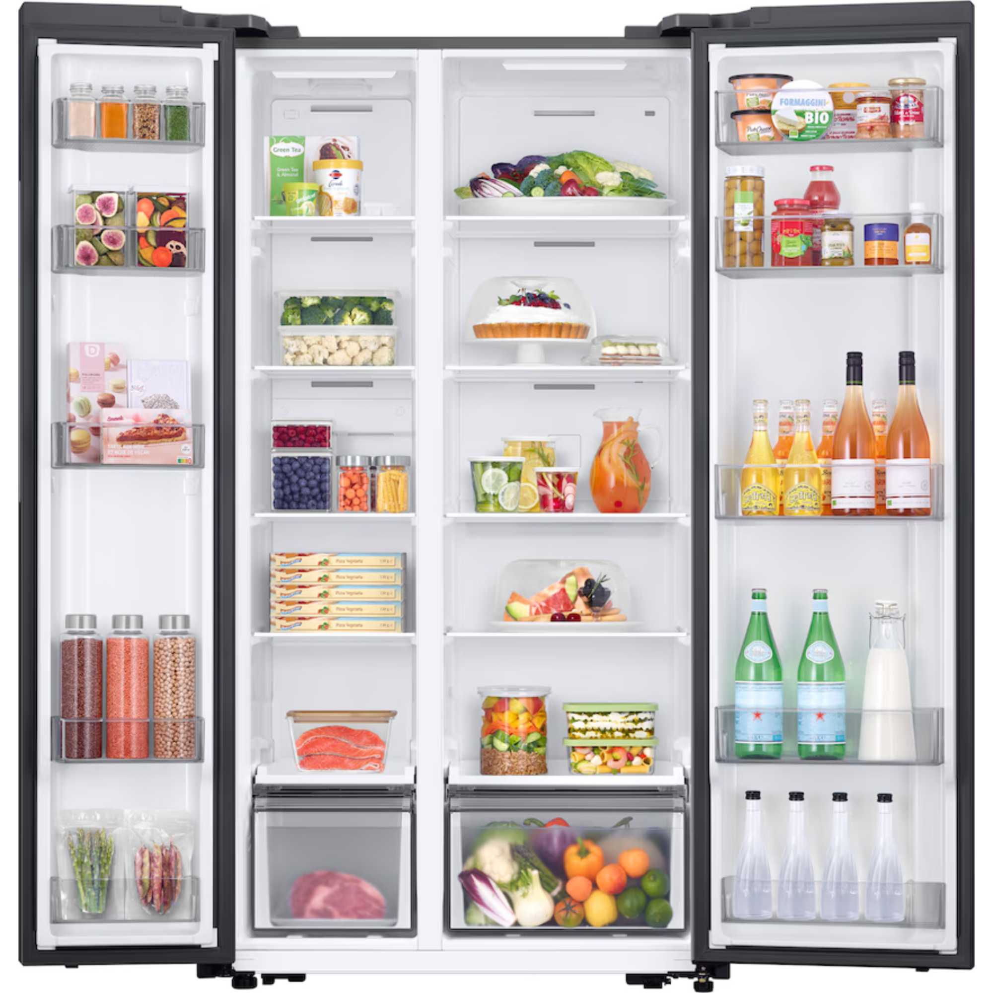 RS57DG400EM9EU Series 6 American Style Total No Frost Fridge Freezer - Silver