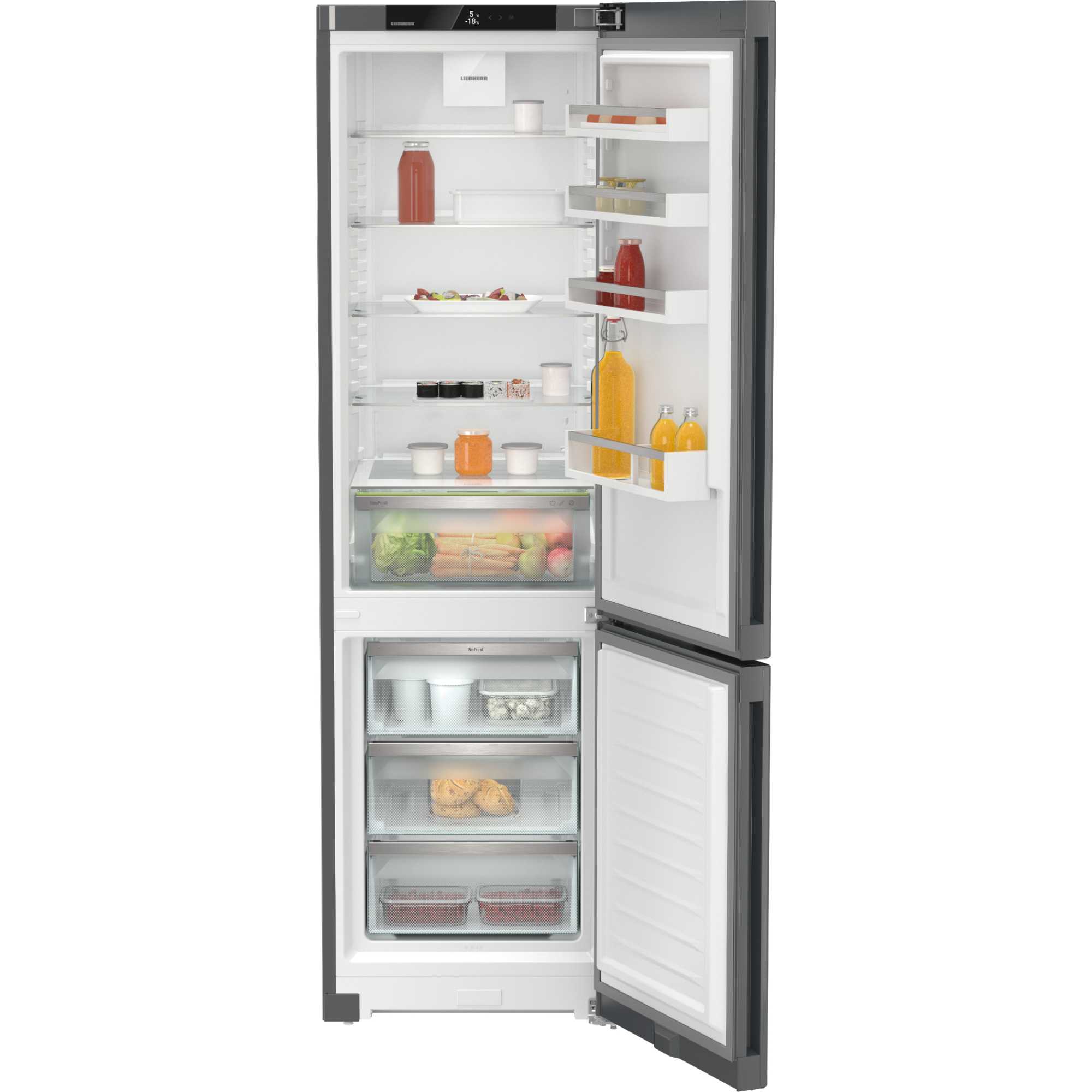 CNDGC 5703 Pure NoFrost Fidge Freezers with EasyFresh - Dark Grey