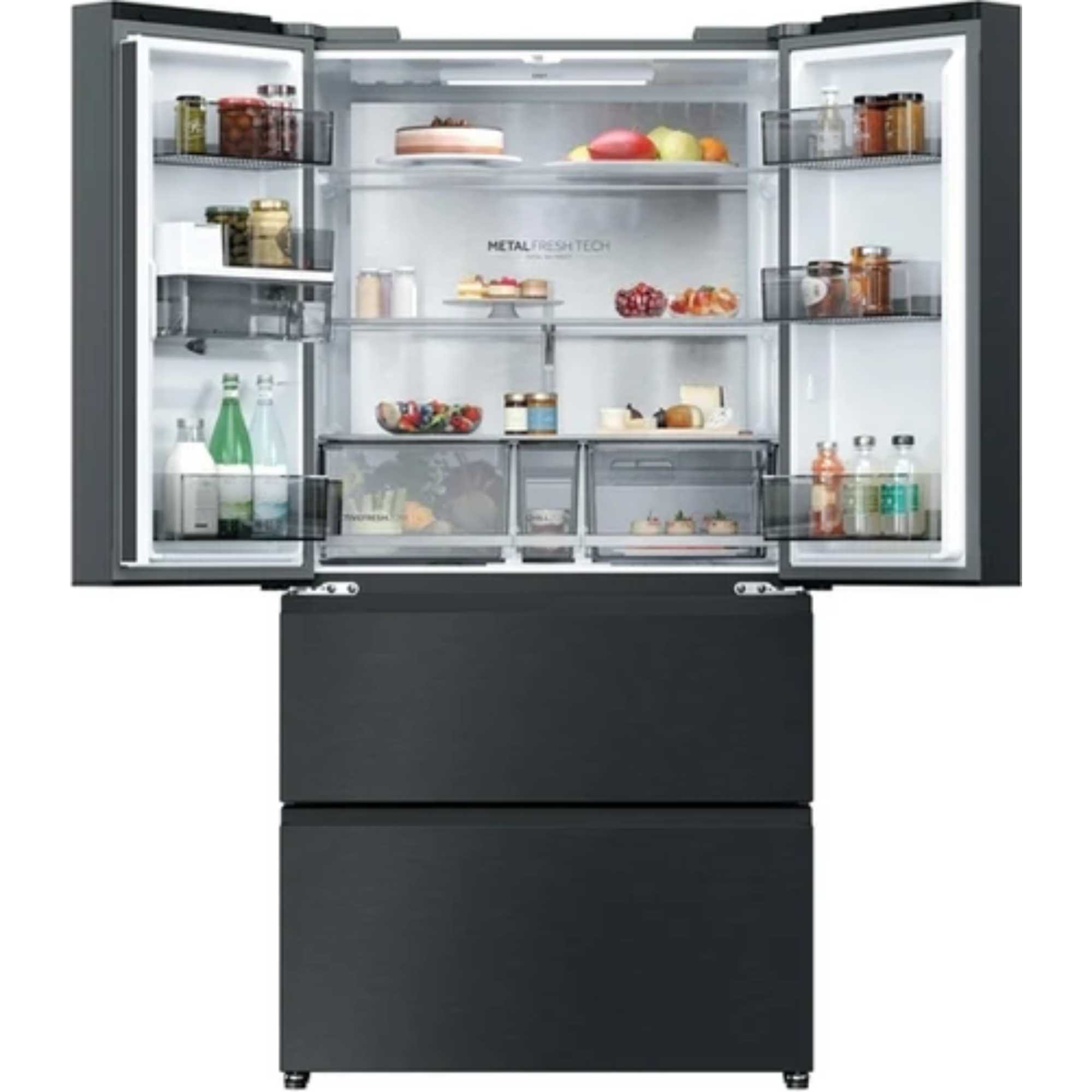 Horizon Collection American Style Fridge Freezer - Black - HFR59F18CWMB