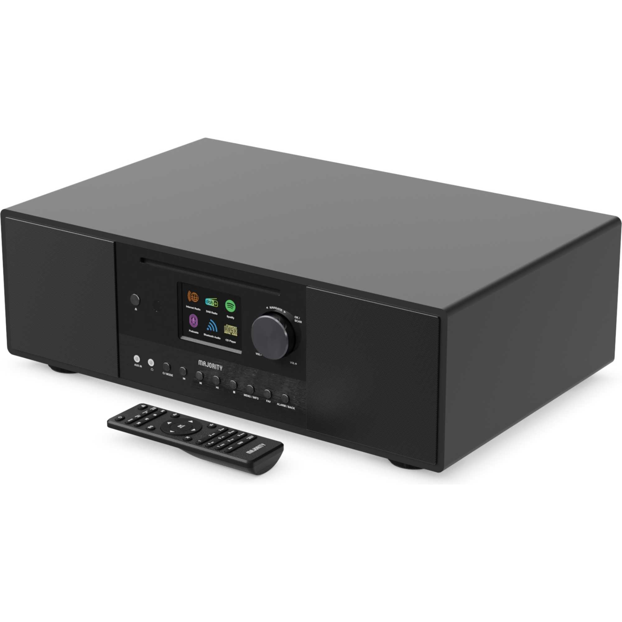 Quadriga Internet Radio Music System with Spotify Connect - Black