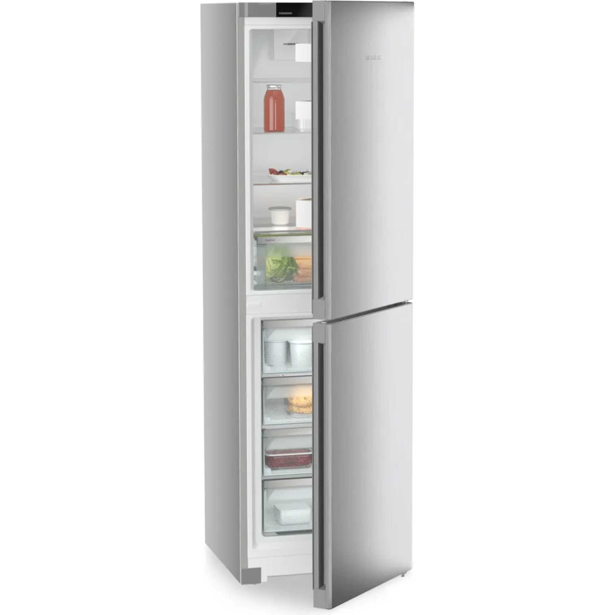 CNSFD 5704 Combined Fridge Freezer with EasyFresh & NoFrost - Silver