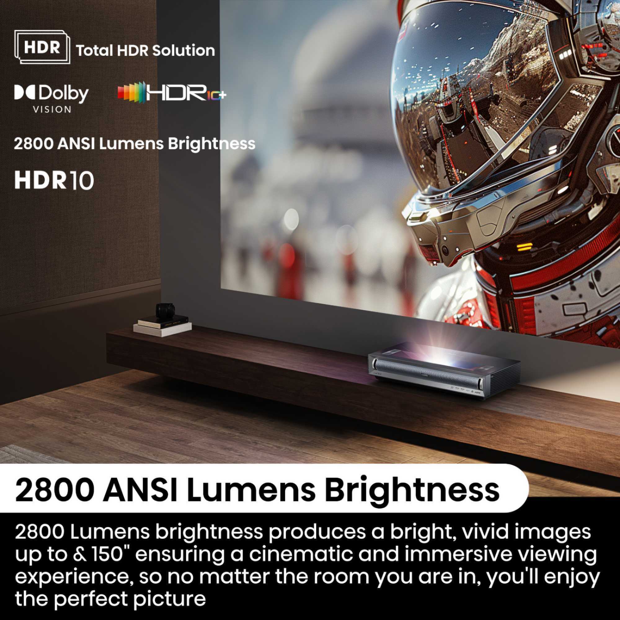 PX3TUK 4K Smart Laser Cinema Trichroma Laser Projector