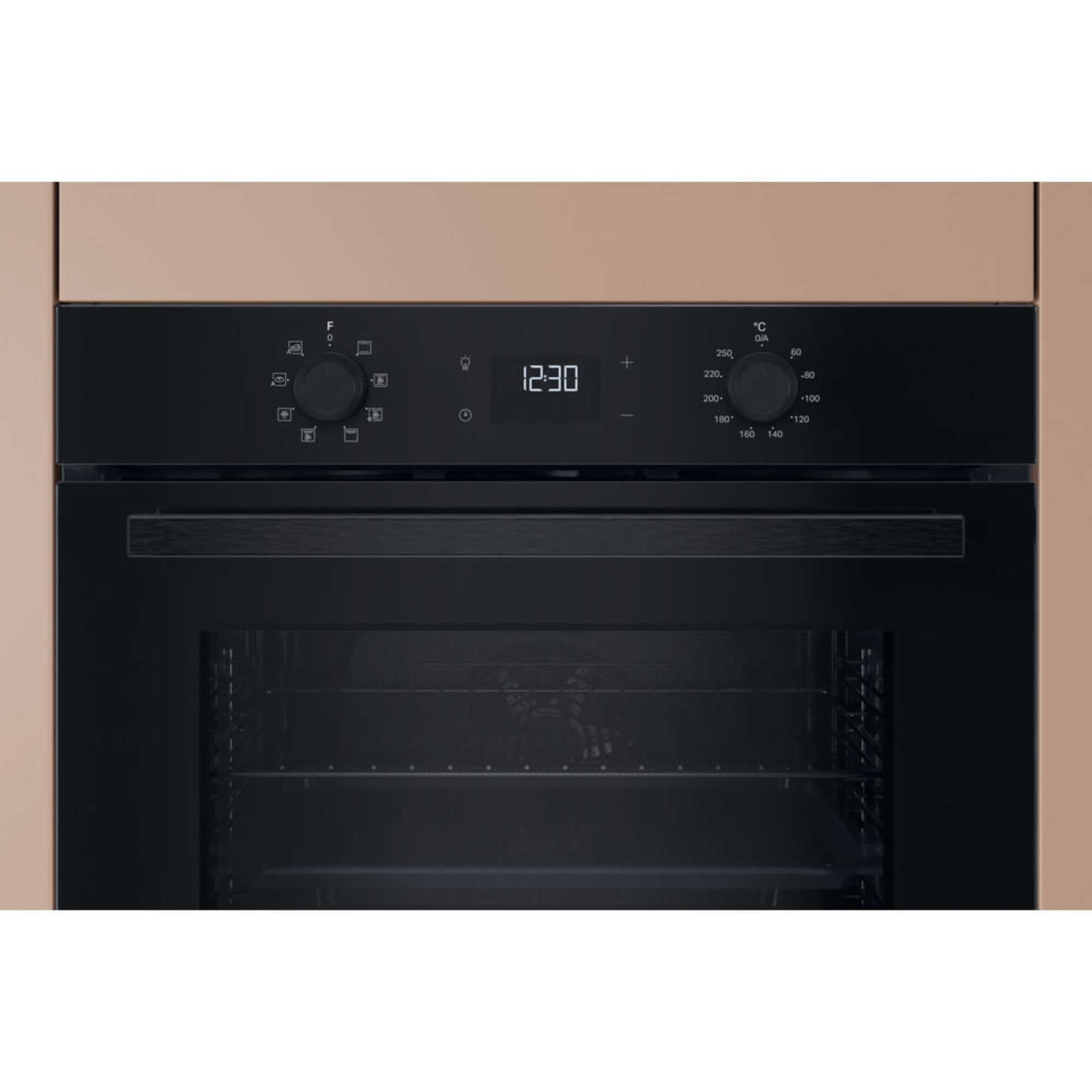 HO 455C B UK Class 2 60cm Built-In Single Multifunction Oven - Black