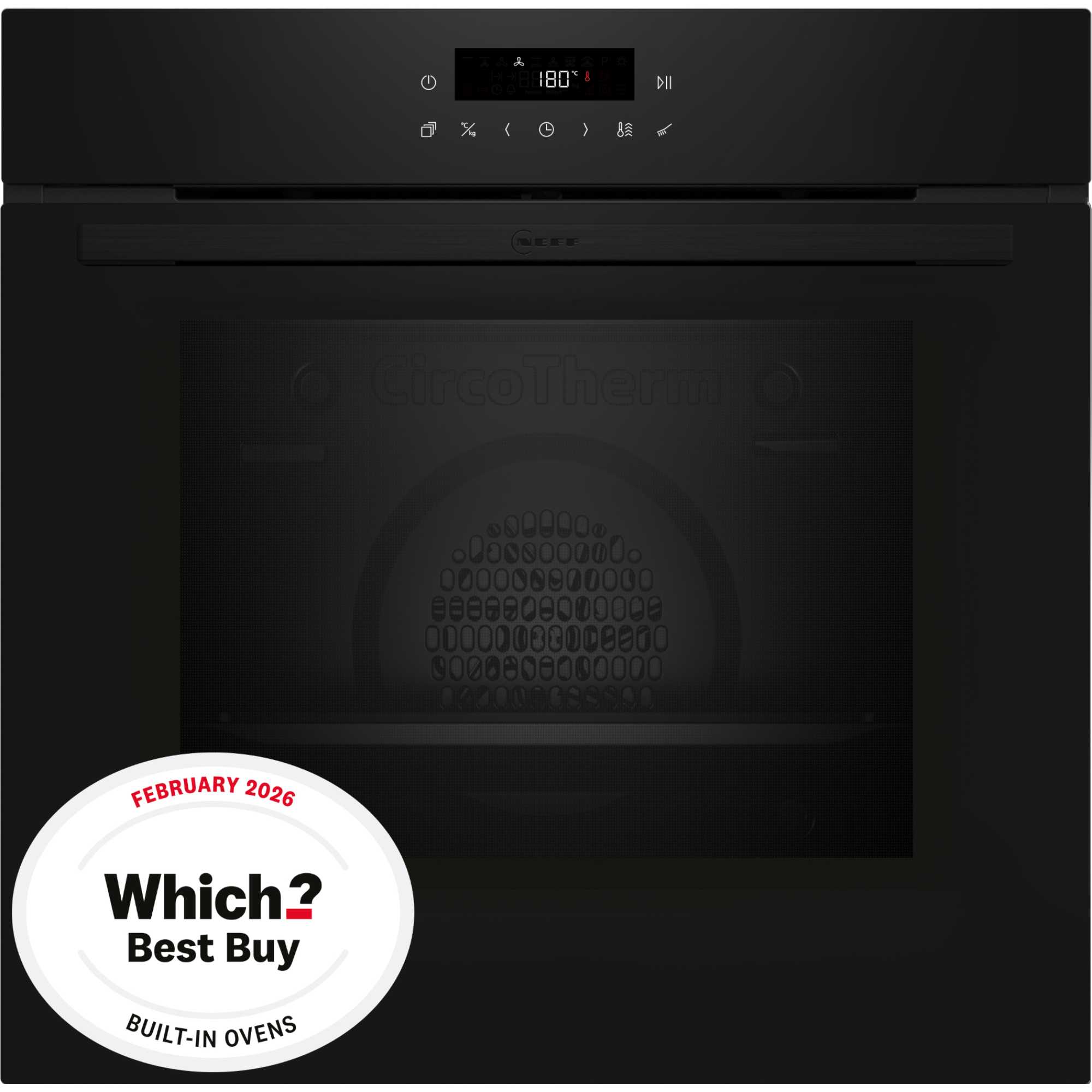 N 30 B2CCJ7AK0B Built-In Single Oven - Black