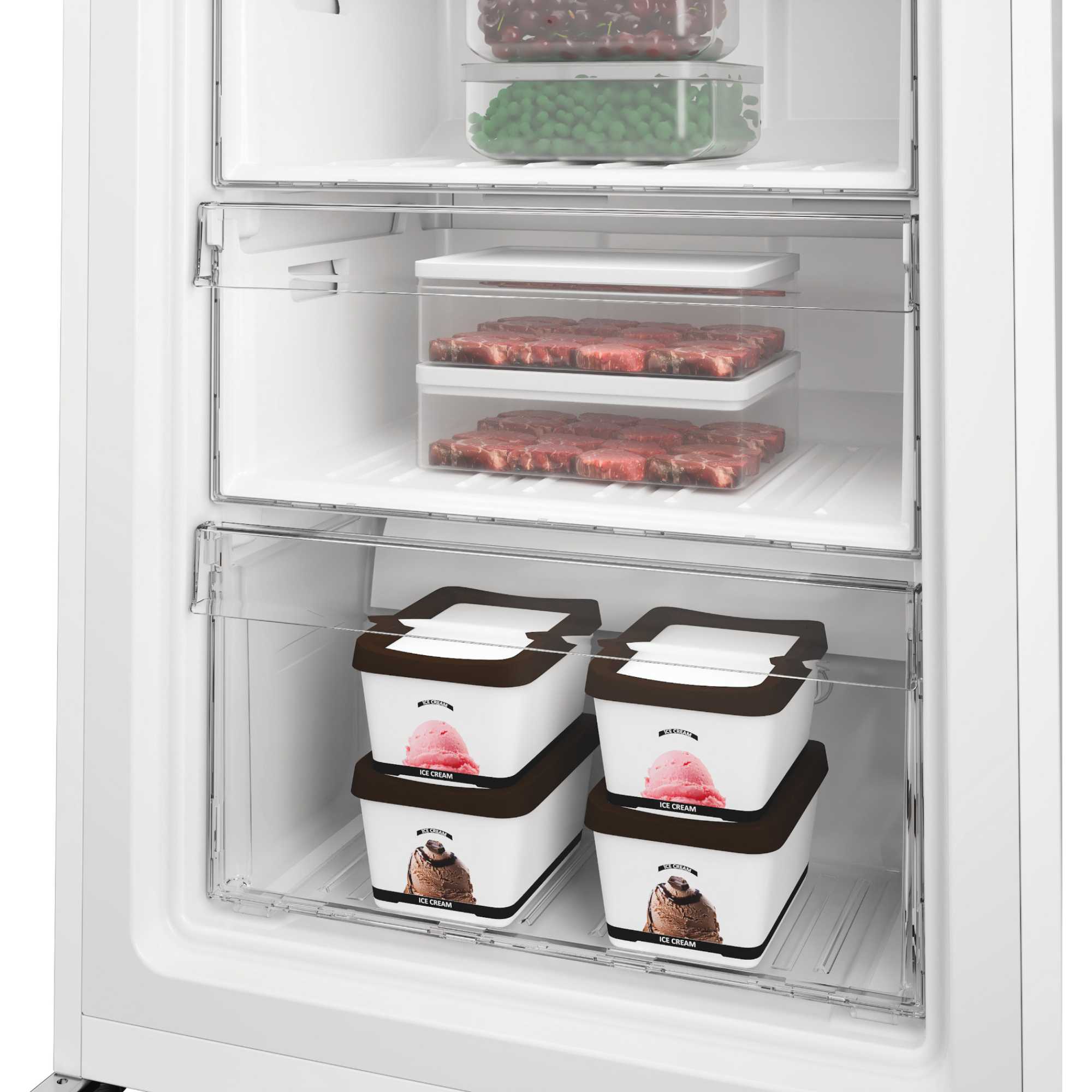 HPMFF 1292 W4UK 256L No Frost Tall Freezer - White