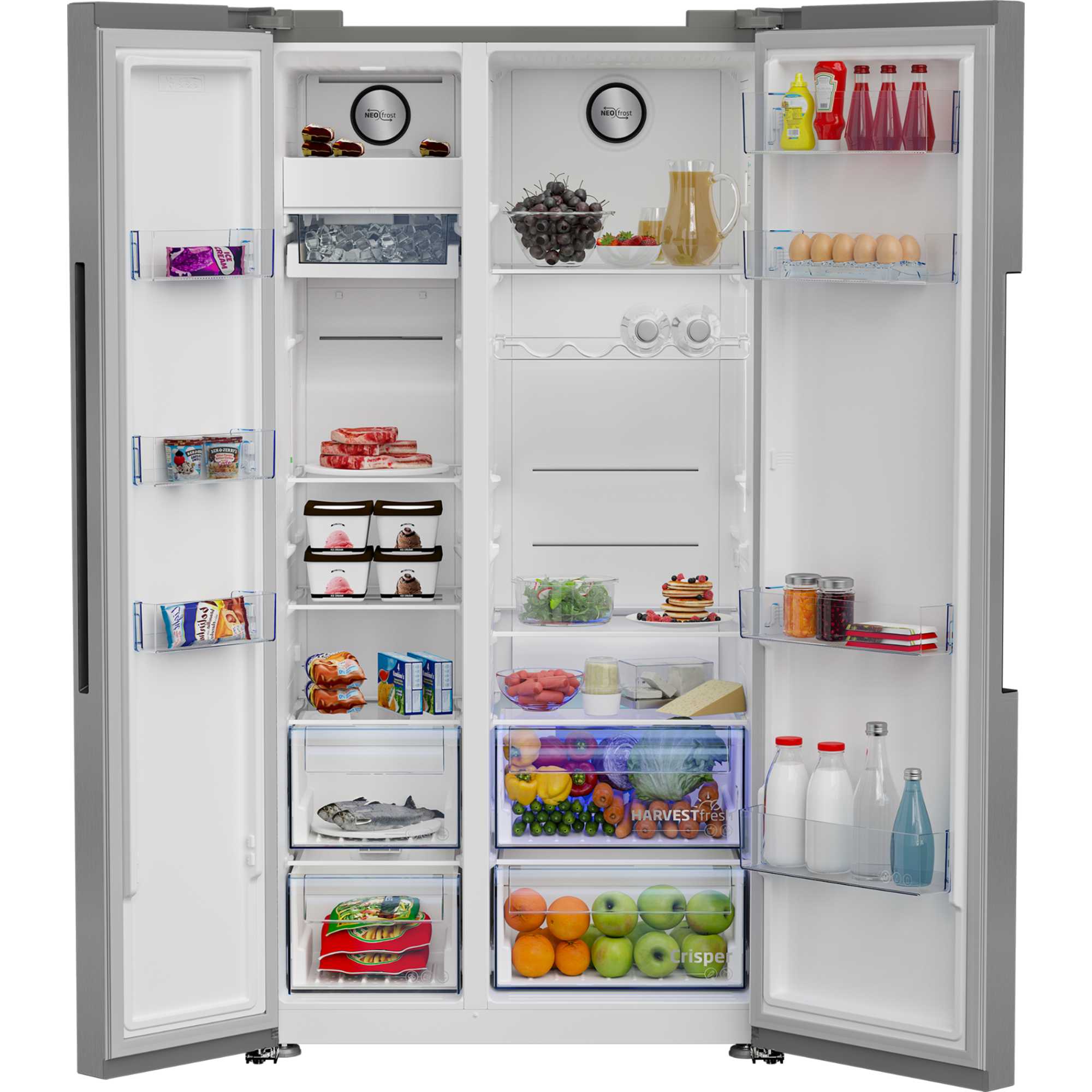 ASP342NDVPX 571L American Style Fridge Freezer - Stainless Steel