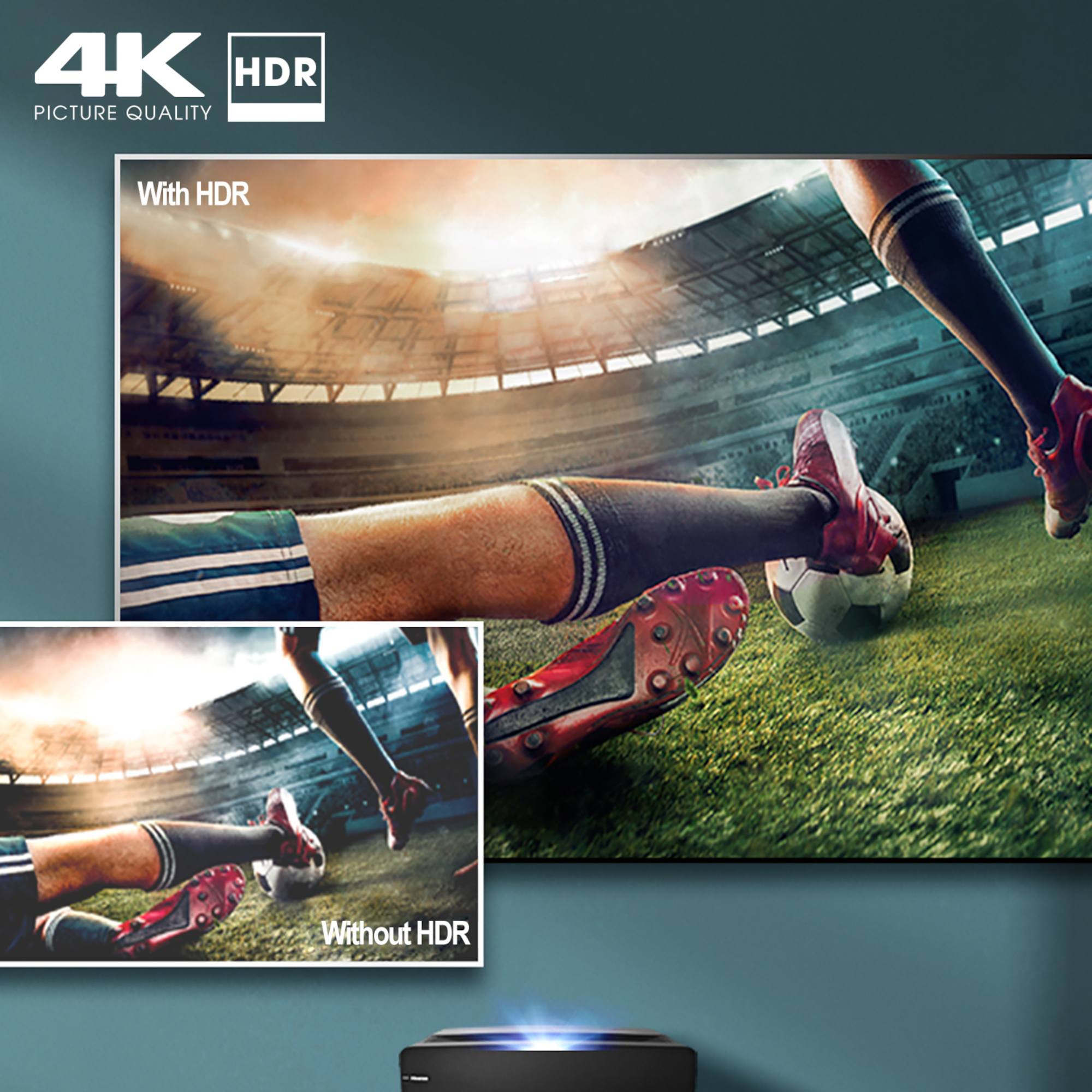 100L5FTUK-D12 100" Laser Projector - Black