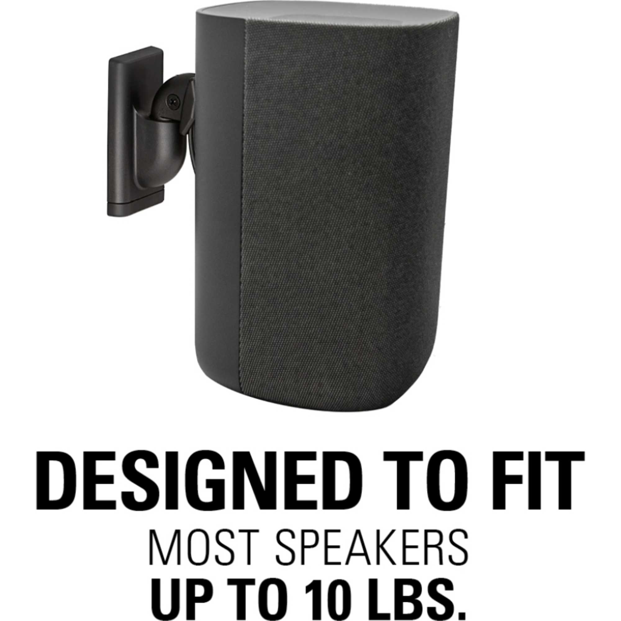 WSWMU2-B2 Speaker Wall Mounts for Bookshelf Speakers up to 4.5kg - Pair