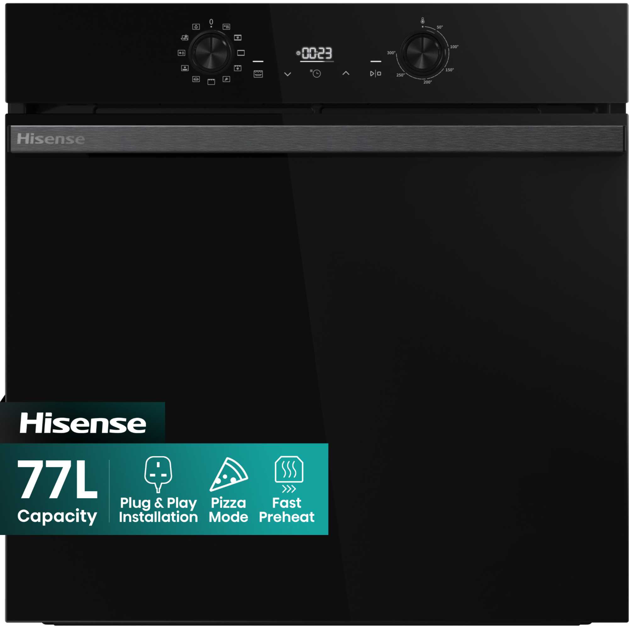 BI622ABPGUK 77L Built-in Electric Steam Oven - Black