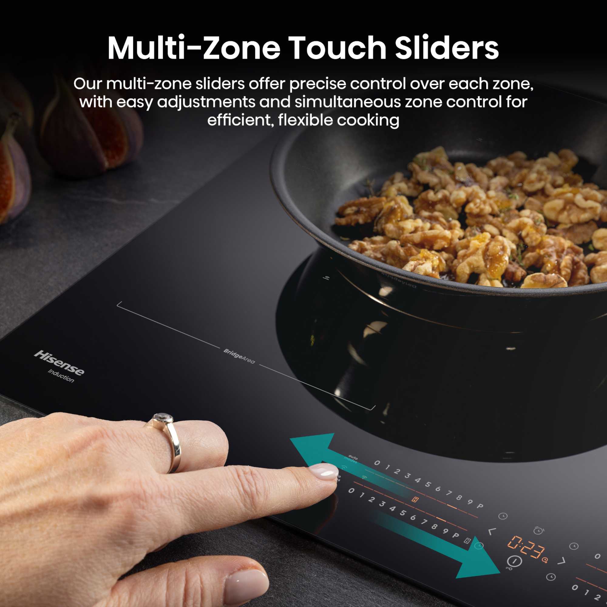 HI8432BSCWF Hi6 80cm 4 Zone Induction Hob - Black
