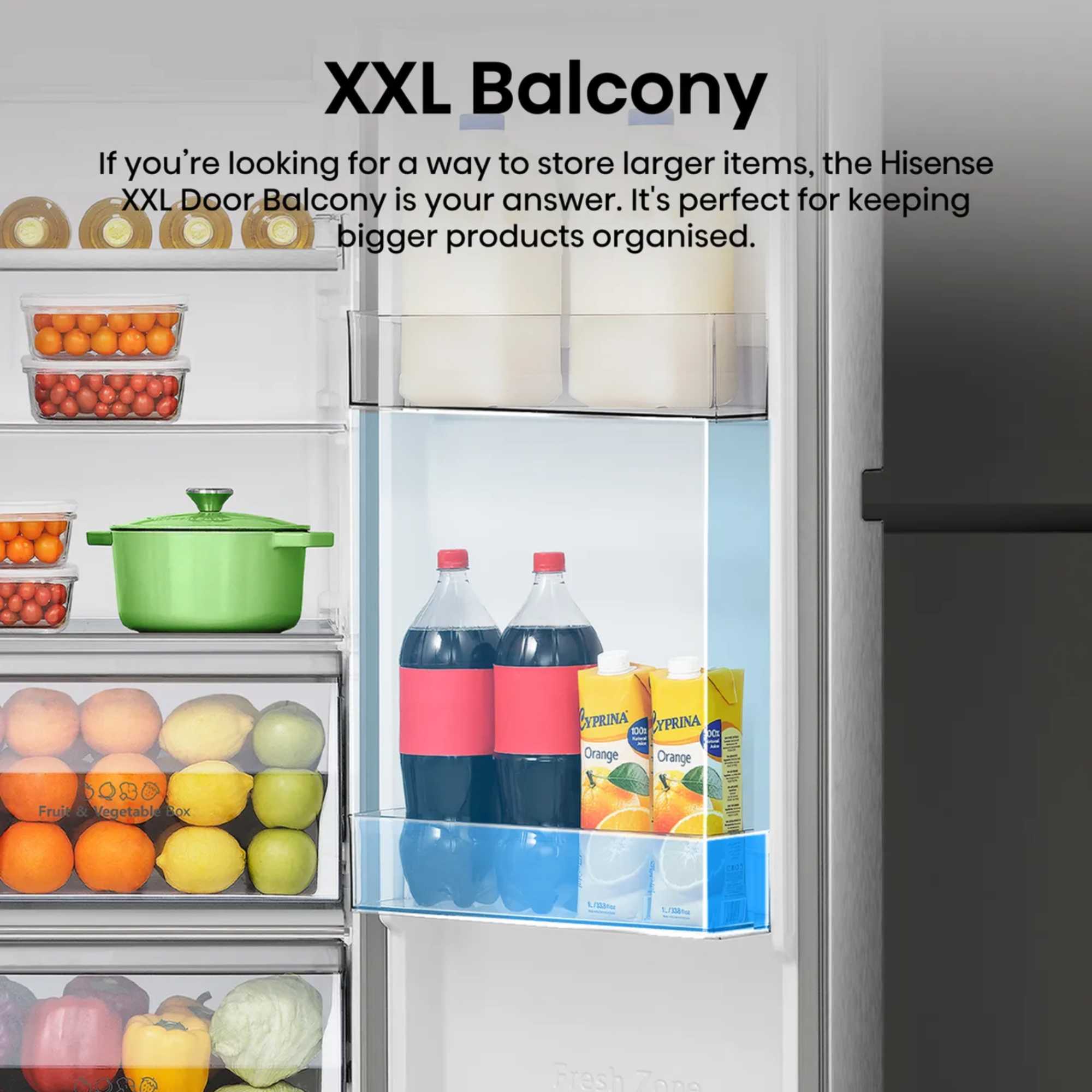 PureFlat RS5P668SSCC American Fridge Freezer No Frost - Silver