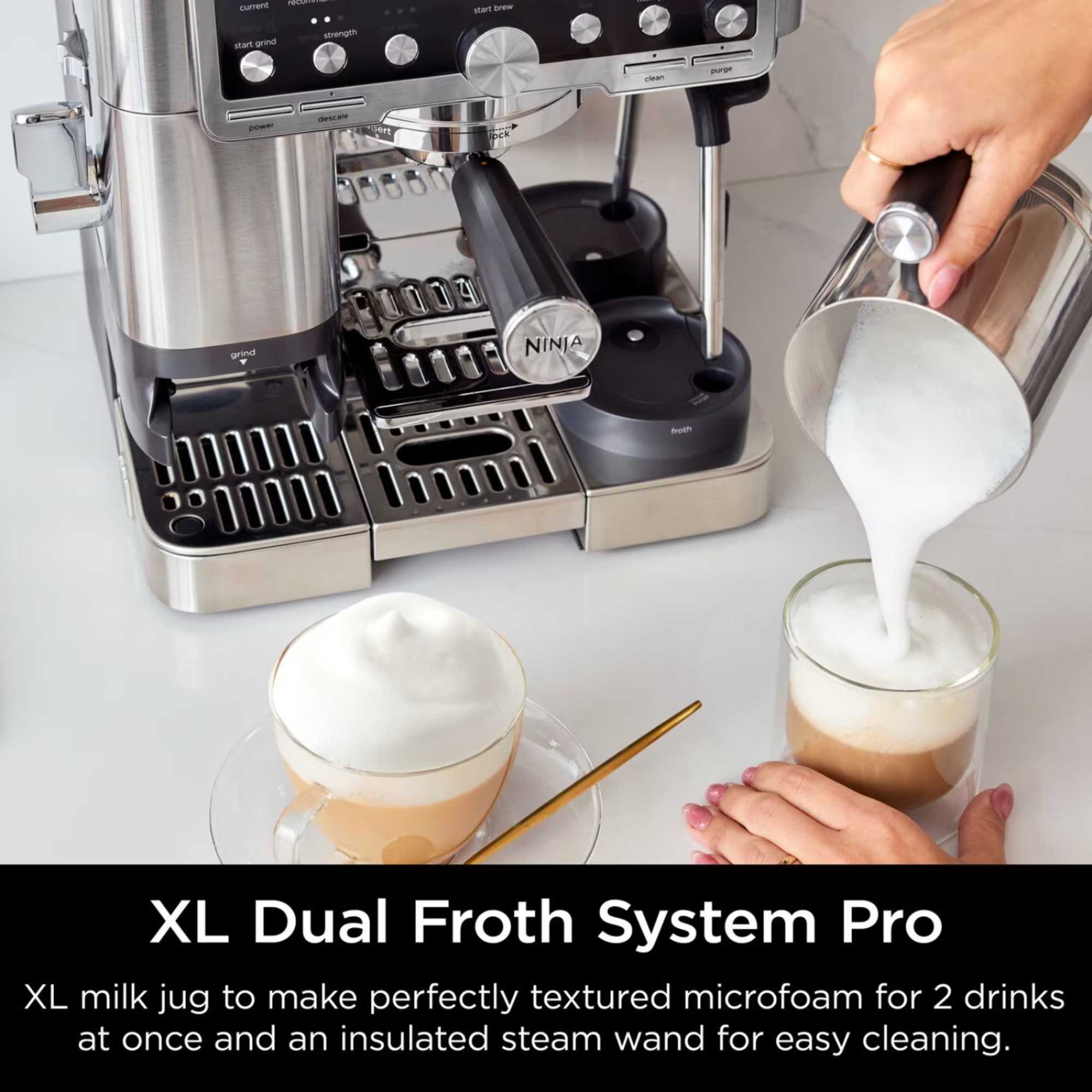 ES701UK Luxe Cafe Pro Series Coffee Machine - Stainless Steel