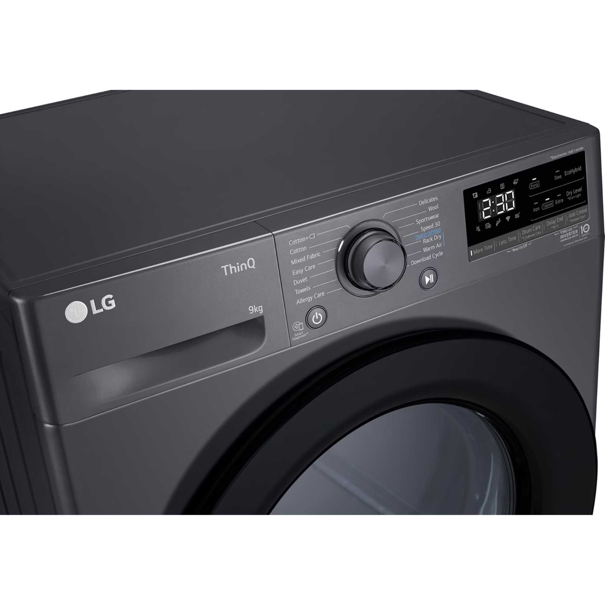 FDV309GN Dual Inverter 9kg Heat Pump Tumble Dryer - Slate Grey