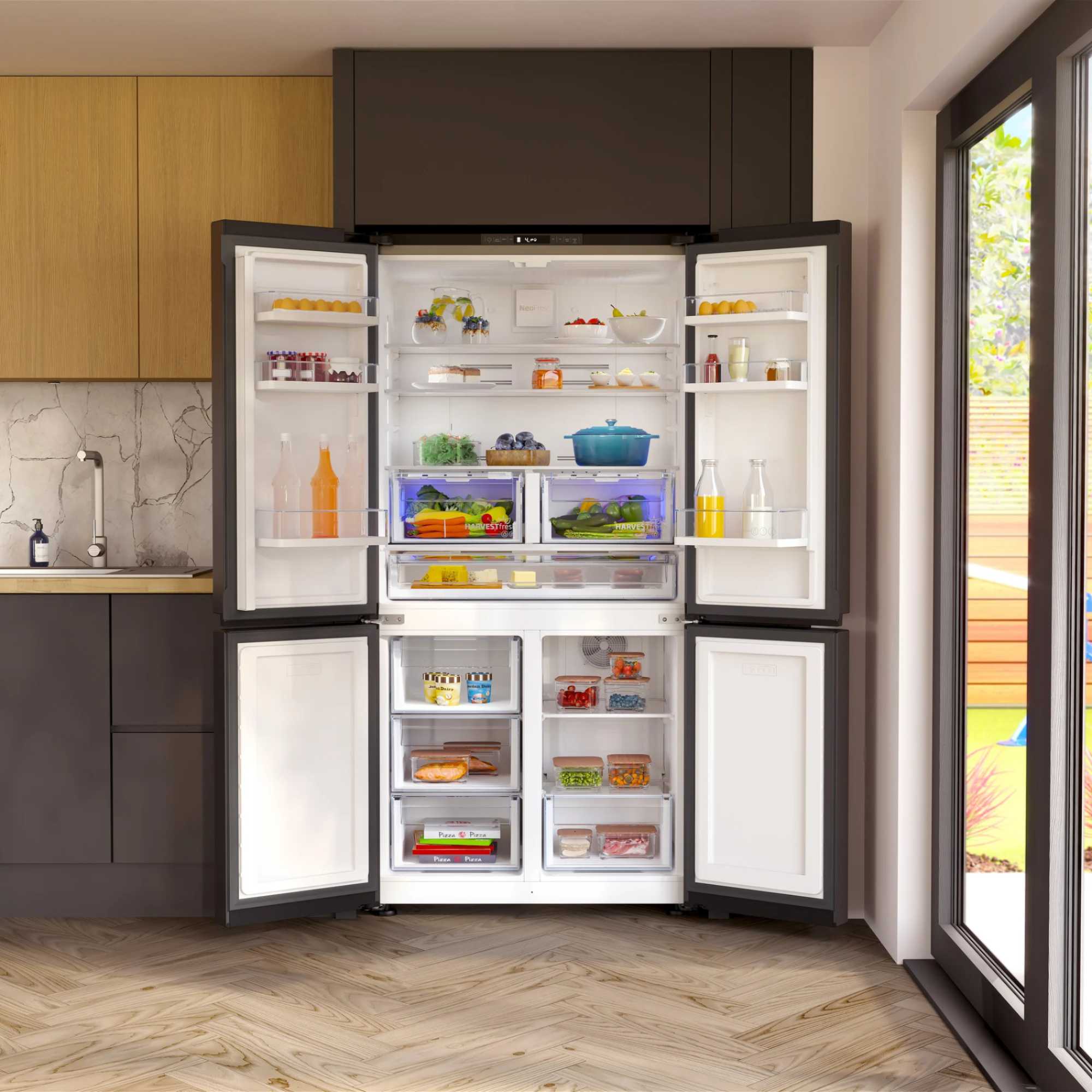 GN446224VPZ 572L NeoFrost U/S Fridge Freezer - Black Steel