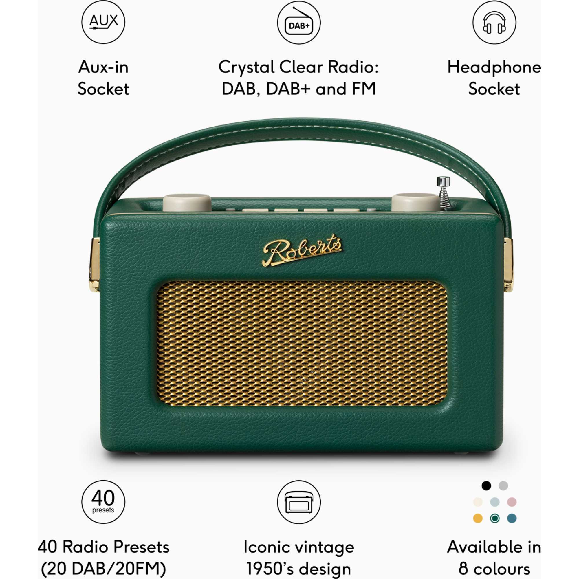 Revival Uno BT DAB/DAB+/FM Radio - Deep Green