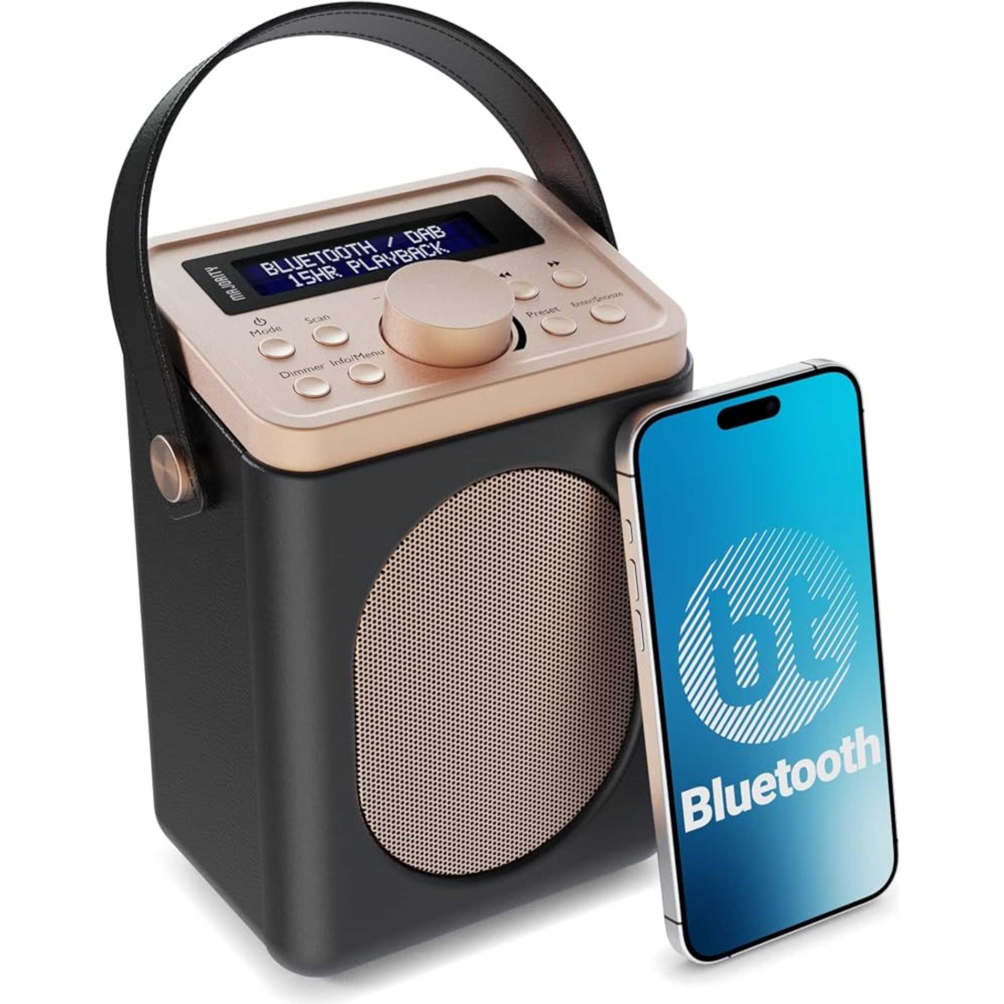 Little Shelford Dab Radio Portable Analog & Digital - Black