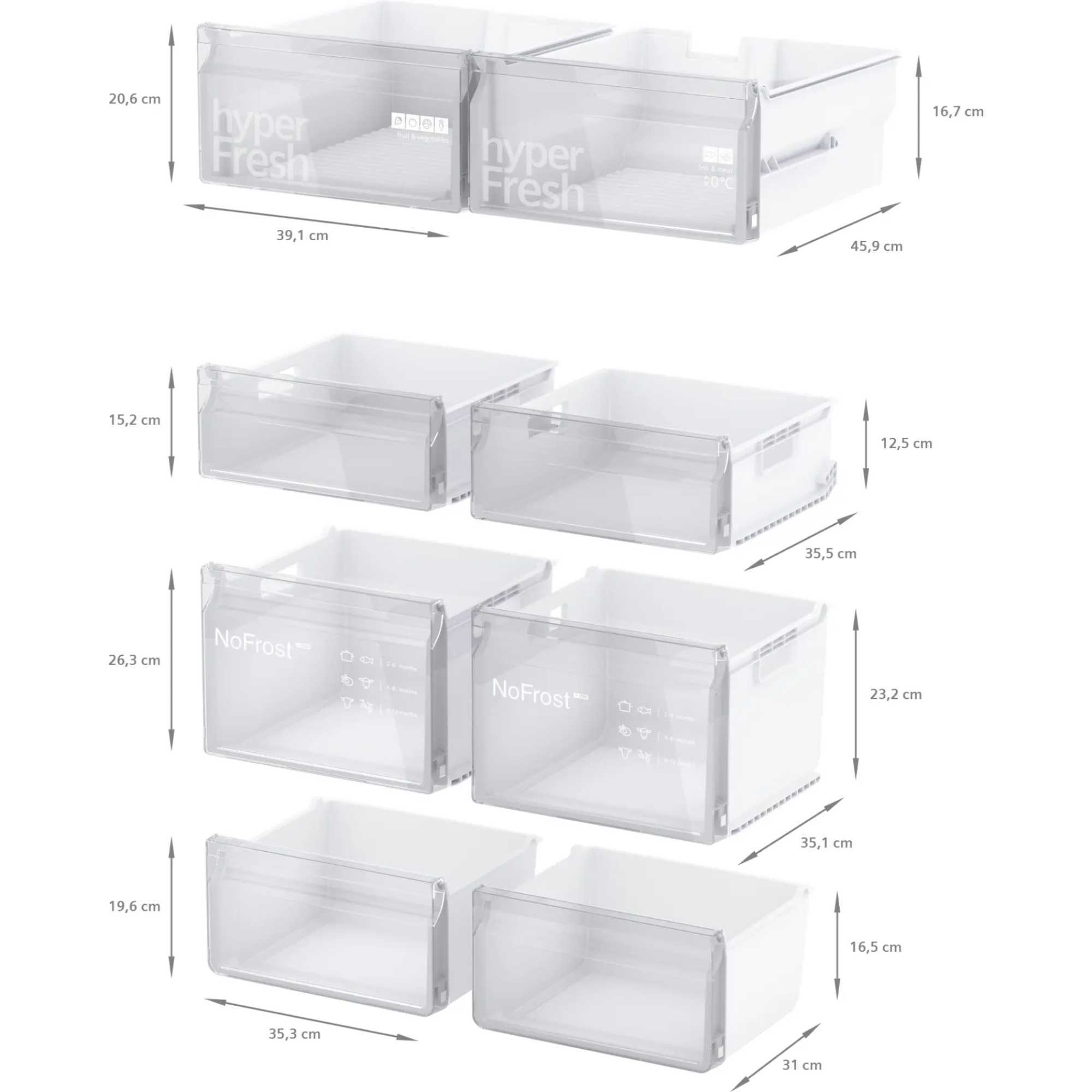 KF96NVPEAG 605l Total noFrost American Fridge Freezer - Stainless Steel