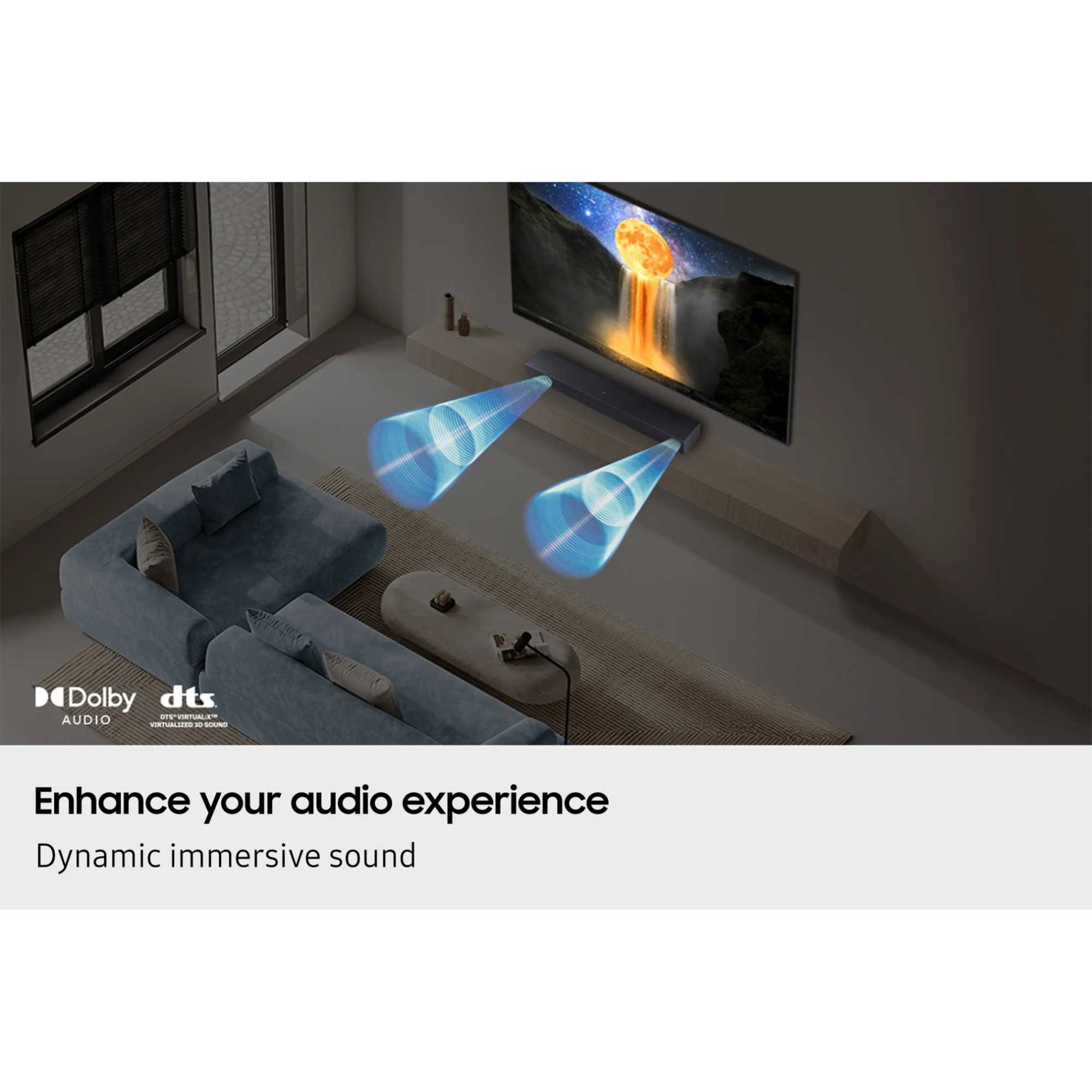 HW-B400F B-Series 2.0ch Soundbar with Built-In Subwoofer - Black