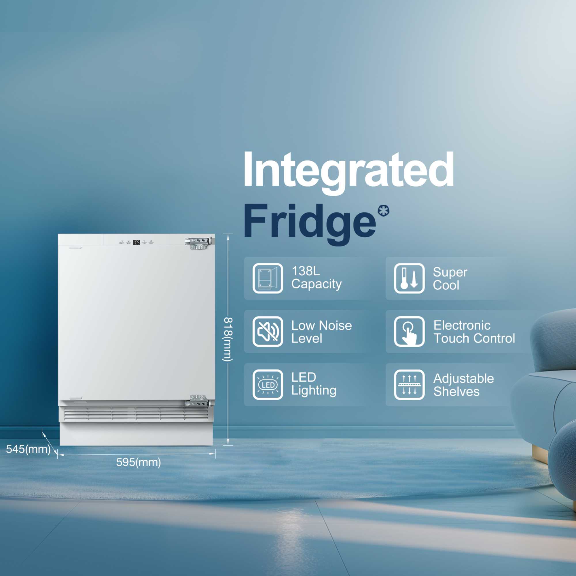 MBUL60138E 138l Built-In Larder Fridge
