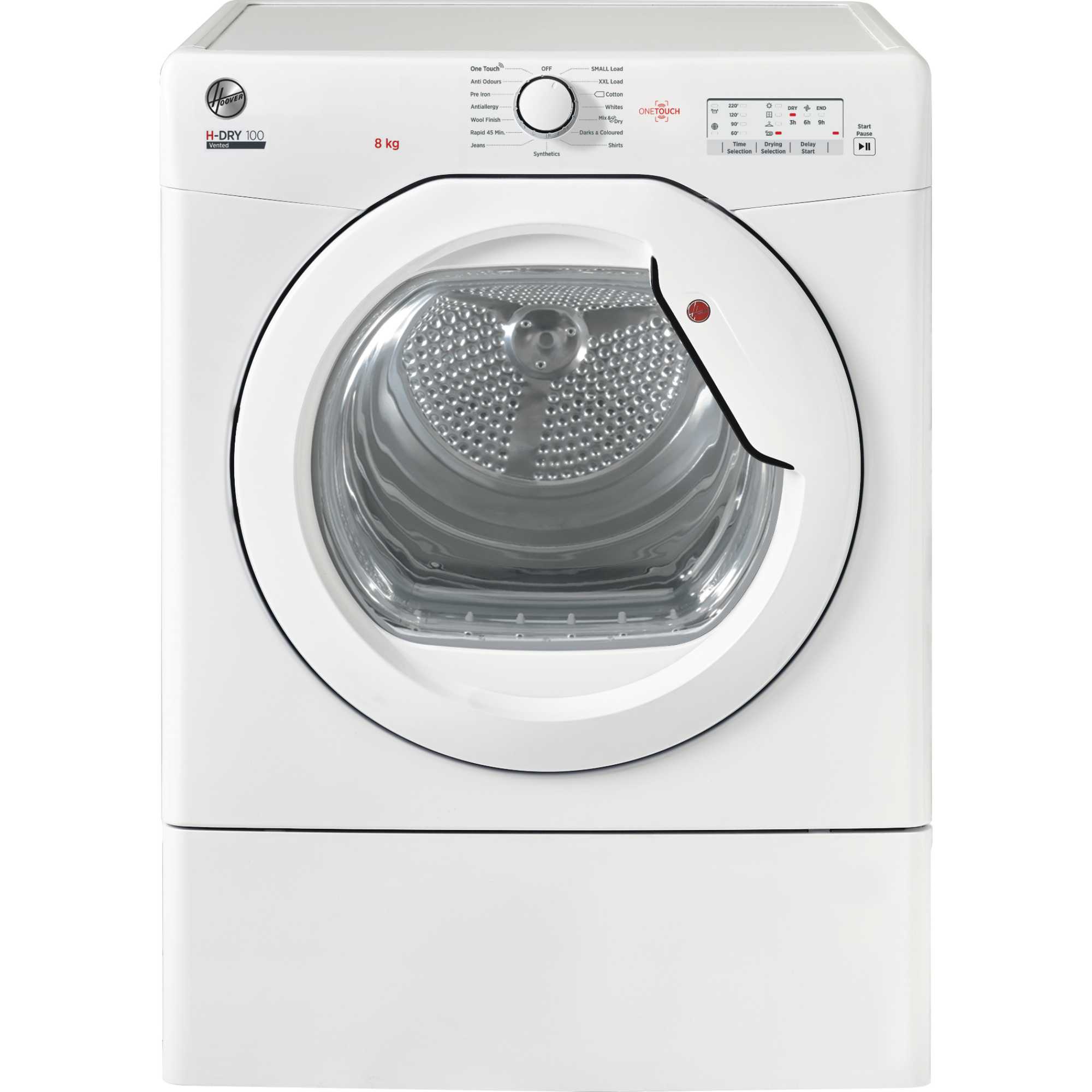 HLE V8LG-80 8kg Vented Smart Tumble Dryer - White