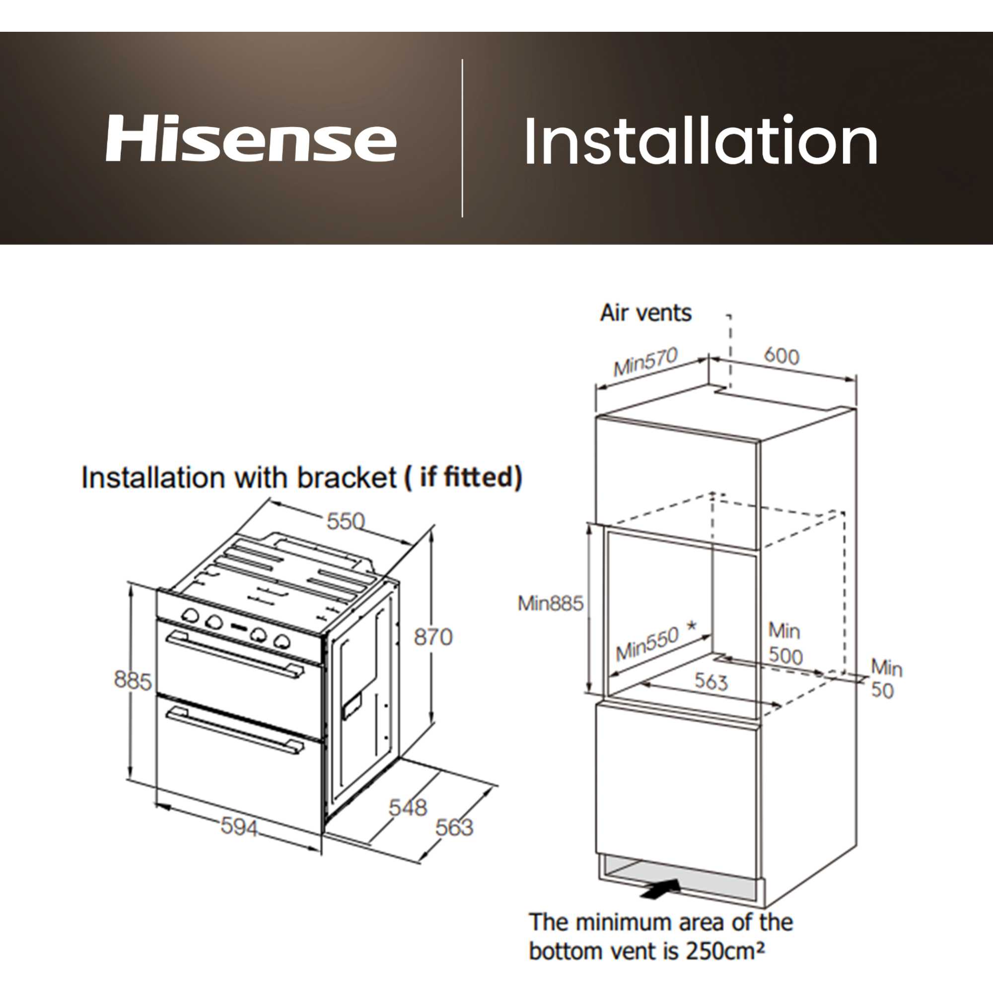 Hi6 BID914221CX Electric Built-in Double Oven - Stainless Steel