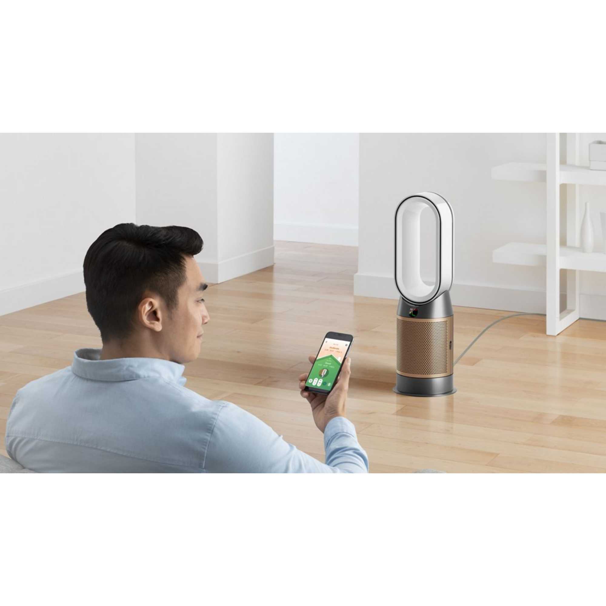 HP12 Hot+Cool De-NOx Purifying Fan Heater - White/Gold