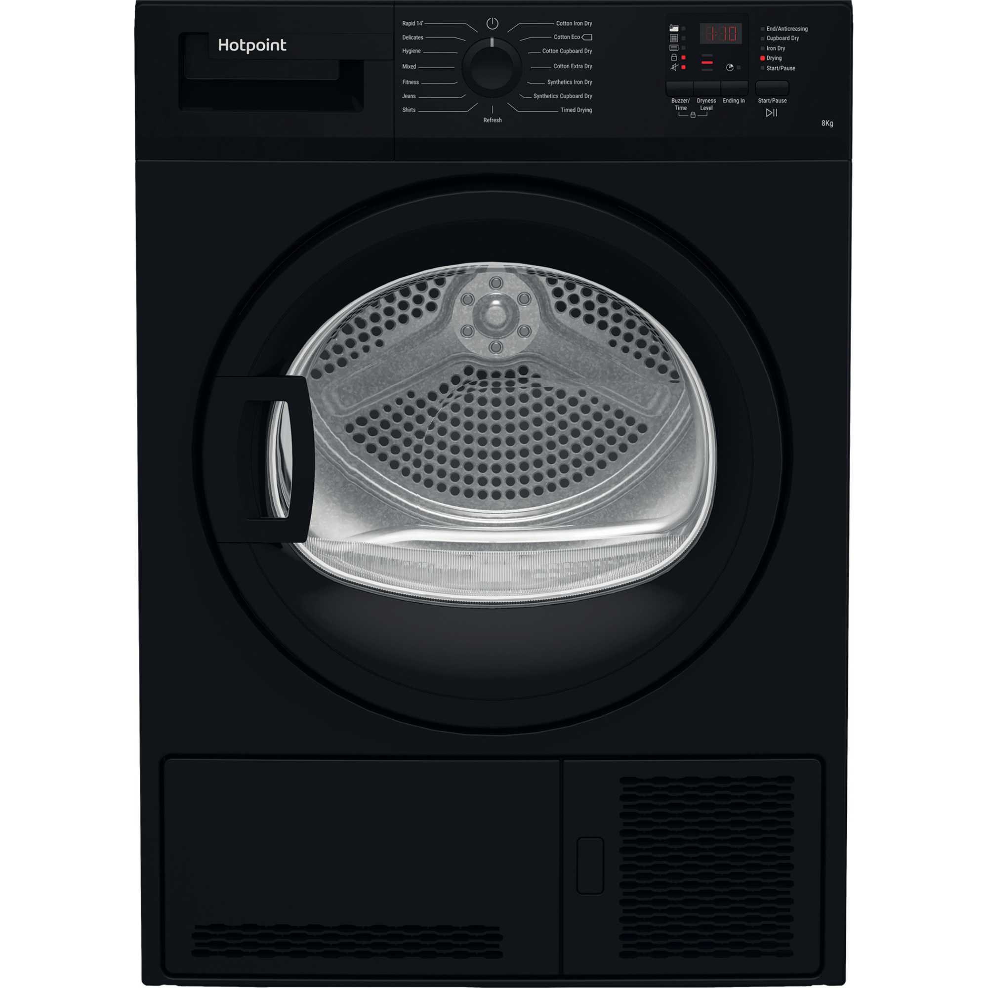 C HD C82 BBGD UK 8kg Condenser Tumble Dryer - Black