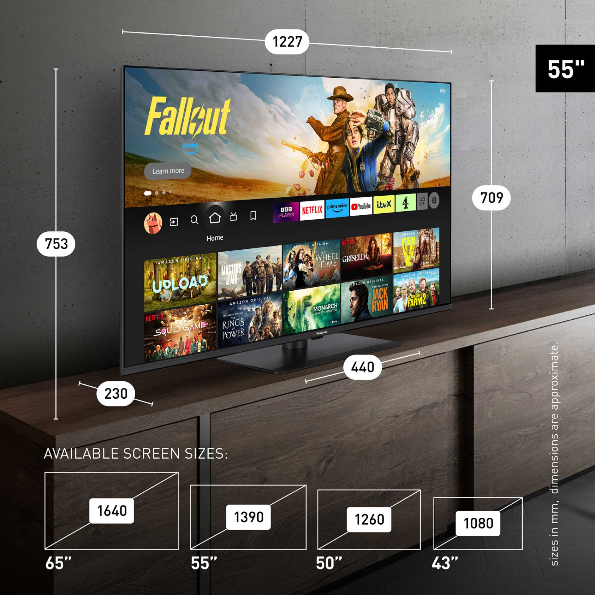 W85BEY 55" 4K Ultra HD QLED Fire TV - TV-55W85BEY