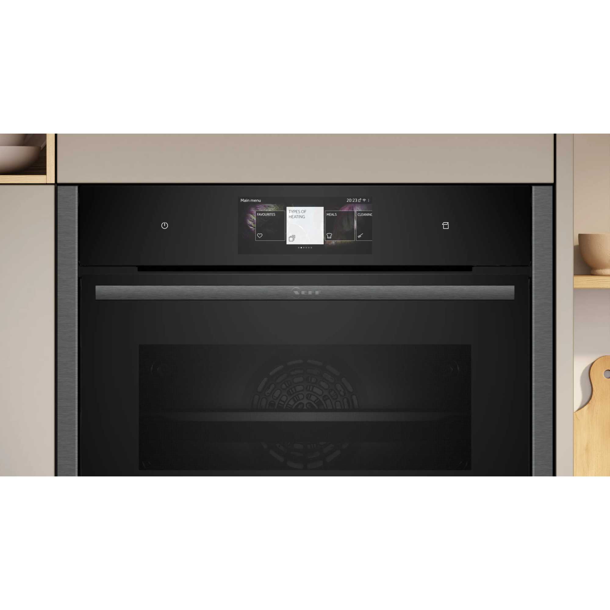 N 90 C24FT53G0B Built-In Compact Smart Single Oven with Steam Function - Graphite Grey