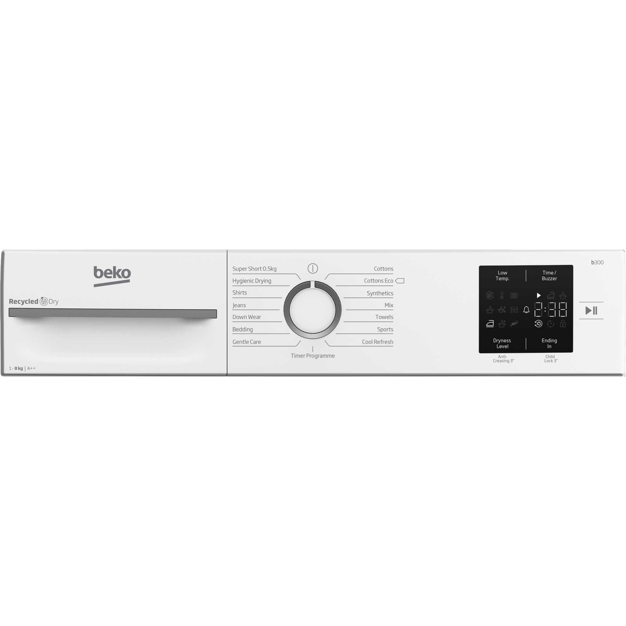 8kg Heat Pump Tumble Dryer - BMN3T3823W