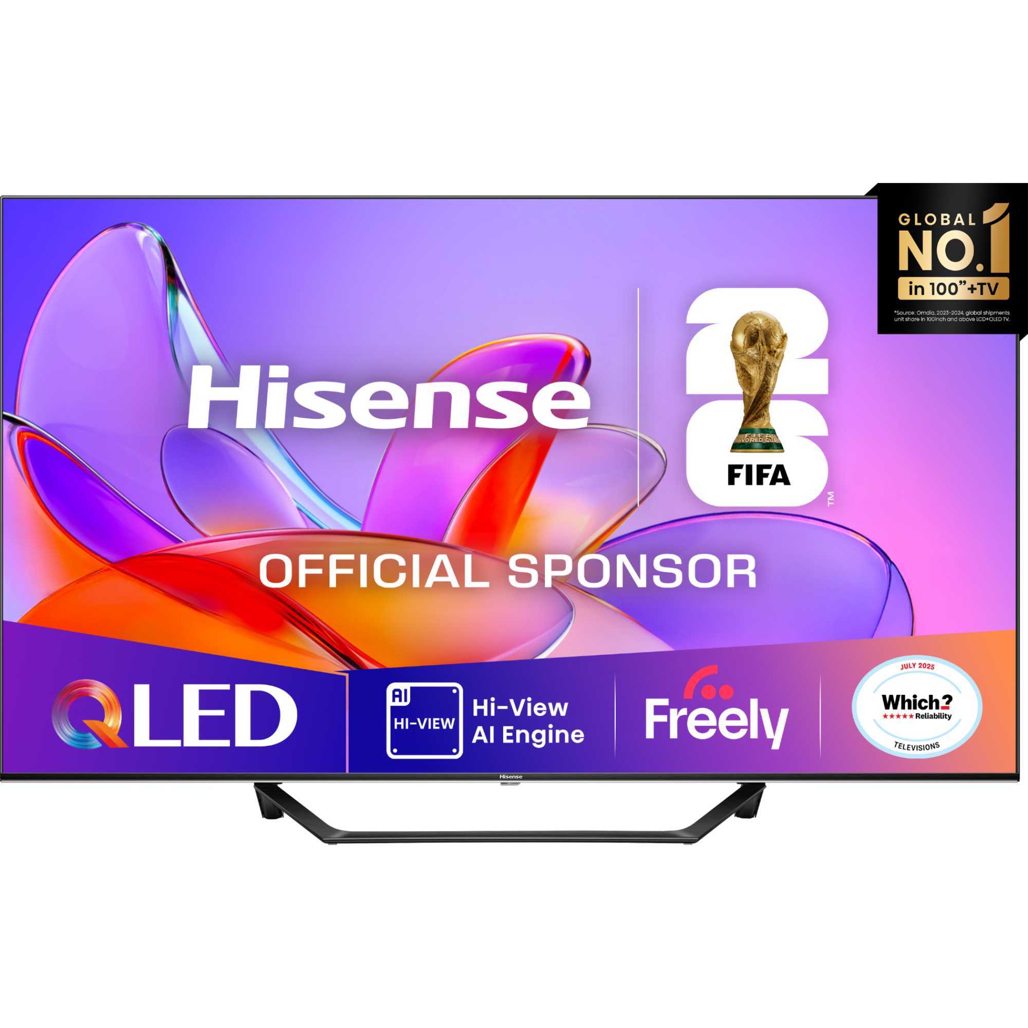 A7QTUK 43" QLED Smart AI TV with Freely - 43A7QTUK