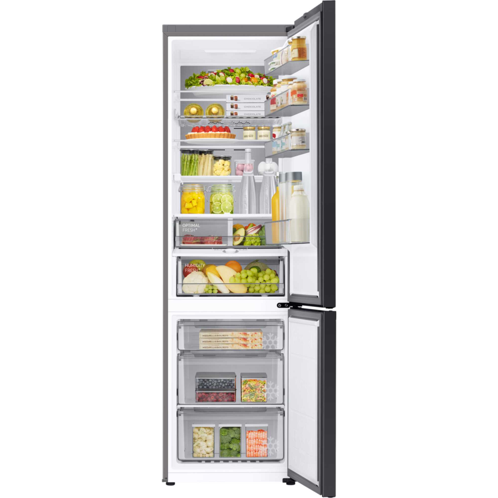 RB38C7B6BB1 Bespoke SpaceMax Total No Frost Smart Fridge Freezer - Black
