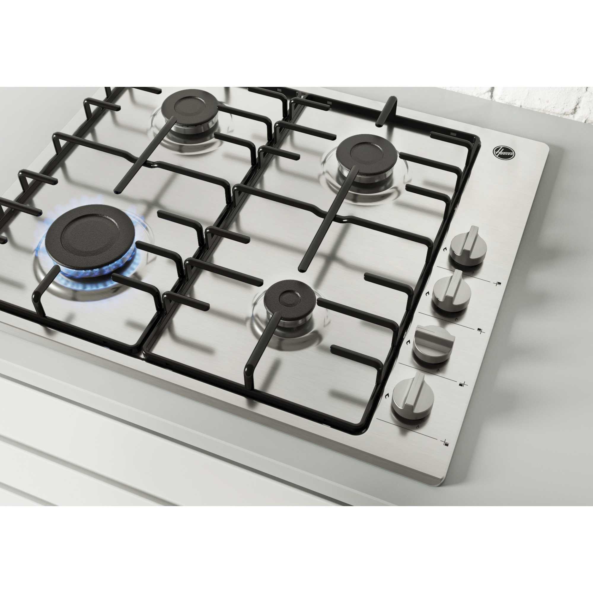 H-Hob 300 Gas HHW6LK3X 60cm 4 Gas Burner Hob - Stainless Steel