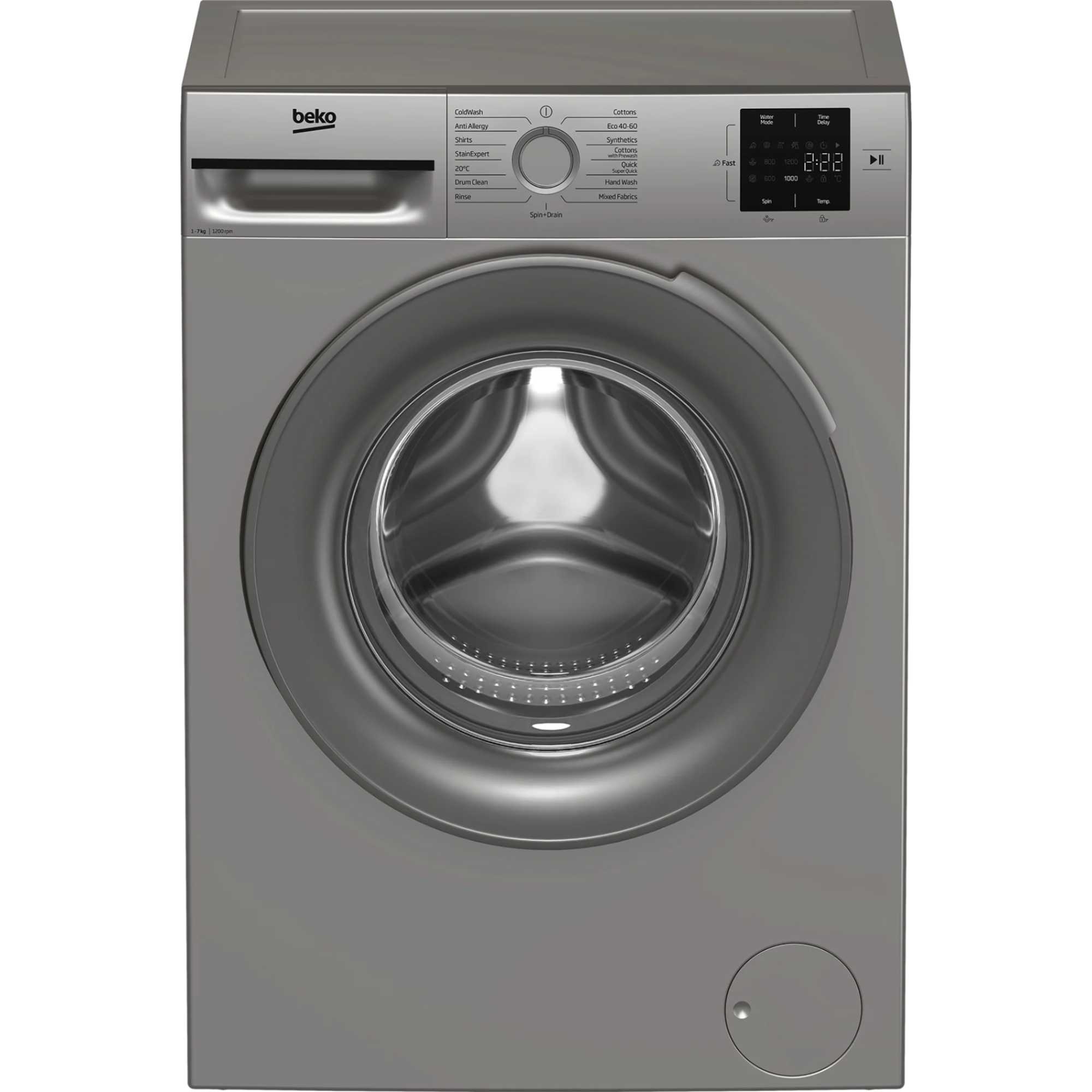 BM1WT3721S 1200rpm 7kg Washing Machine with Quick Wash - Silver