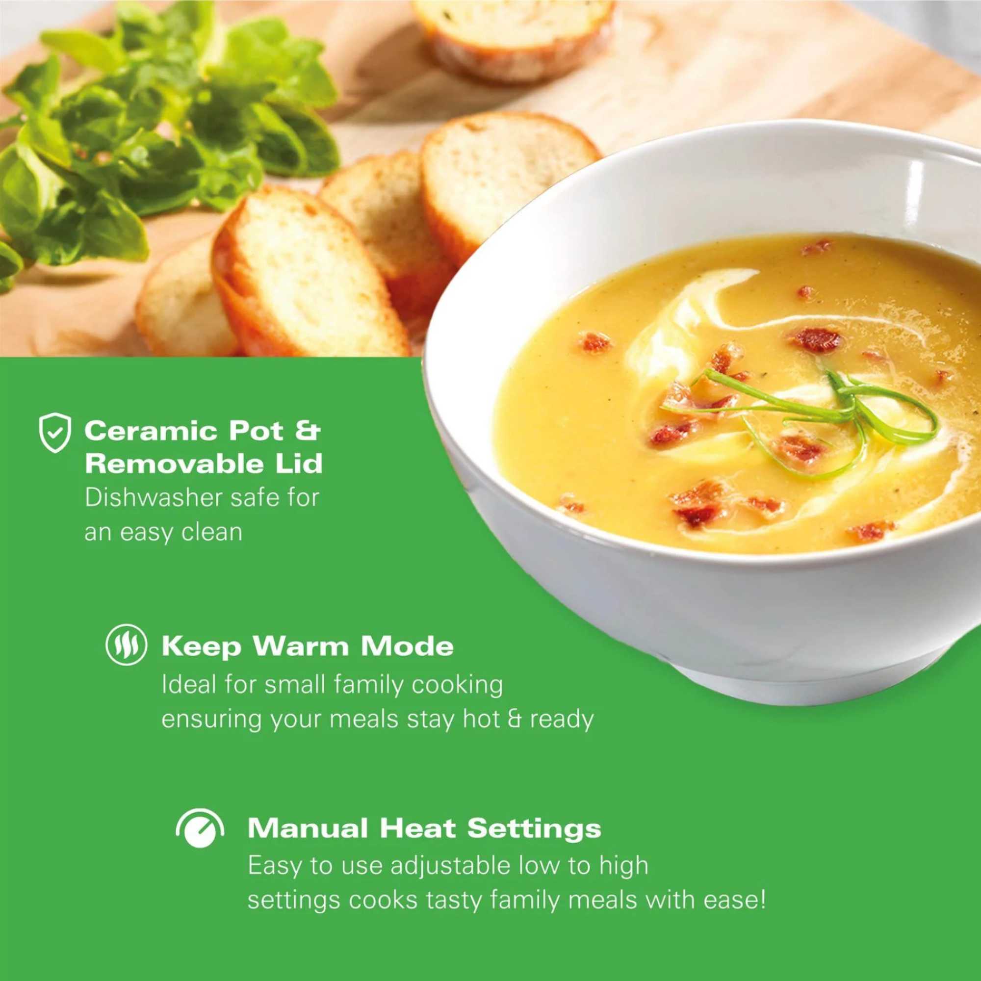 HBSC040B The Comfort Cook 3.5l Slow Cooker - Black