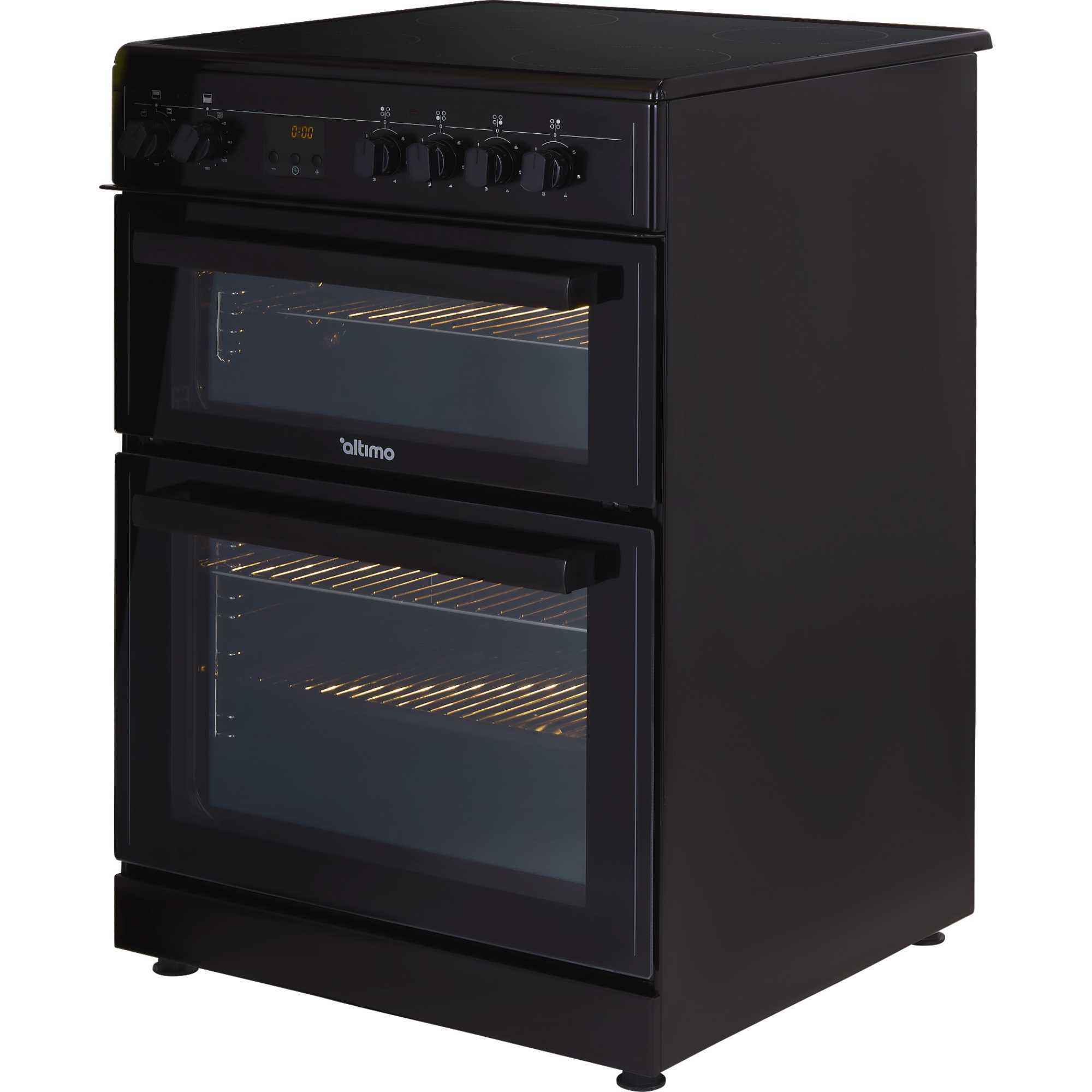 CEDC602B 600mm Double Oven Cooker with Ceramic Hob