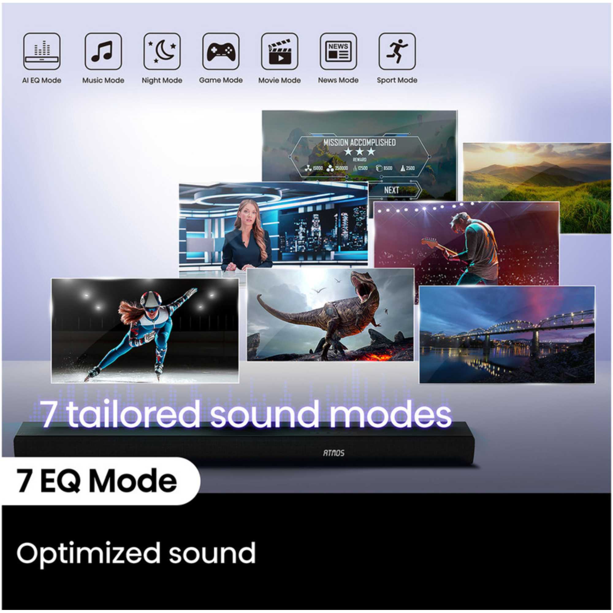 AX5100Q 5.1ch Dolby Atmos Soundbar with Wireless Subwoofer