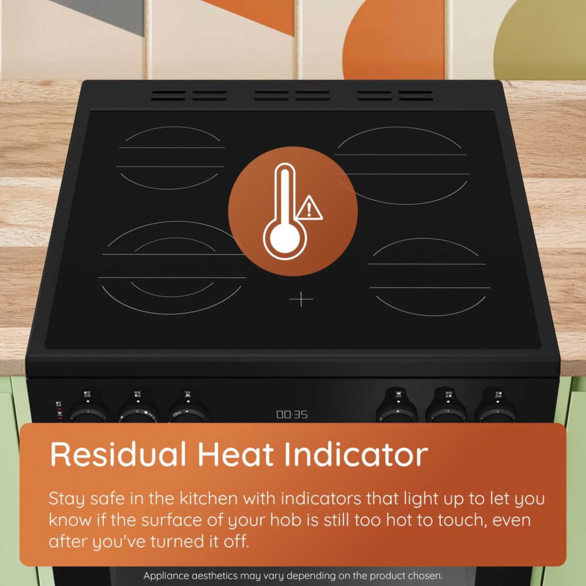 50cm Electric Double Oven Cooker - HDE5VDCB