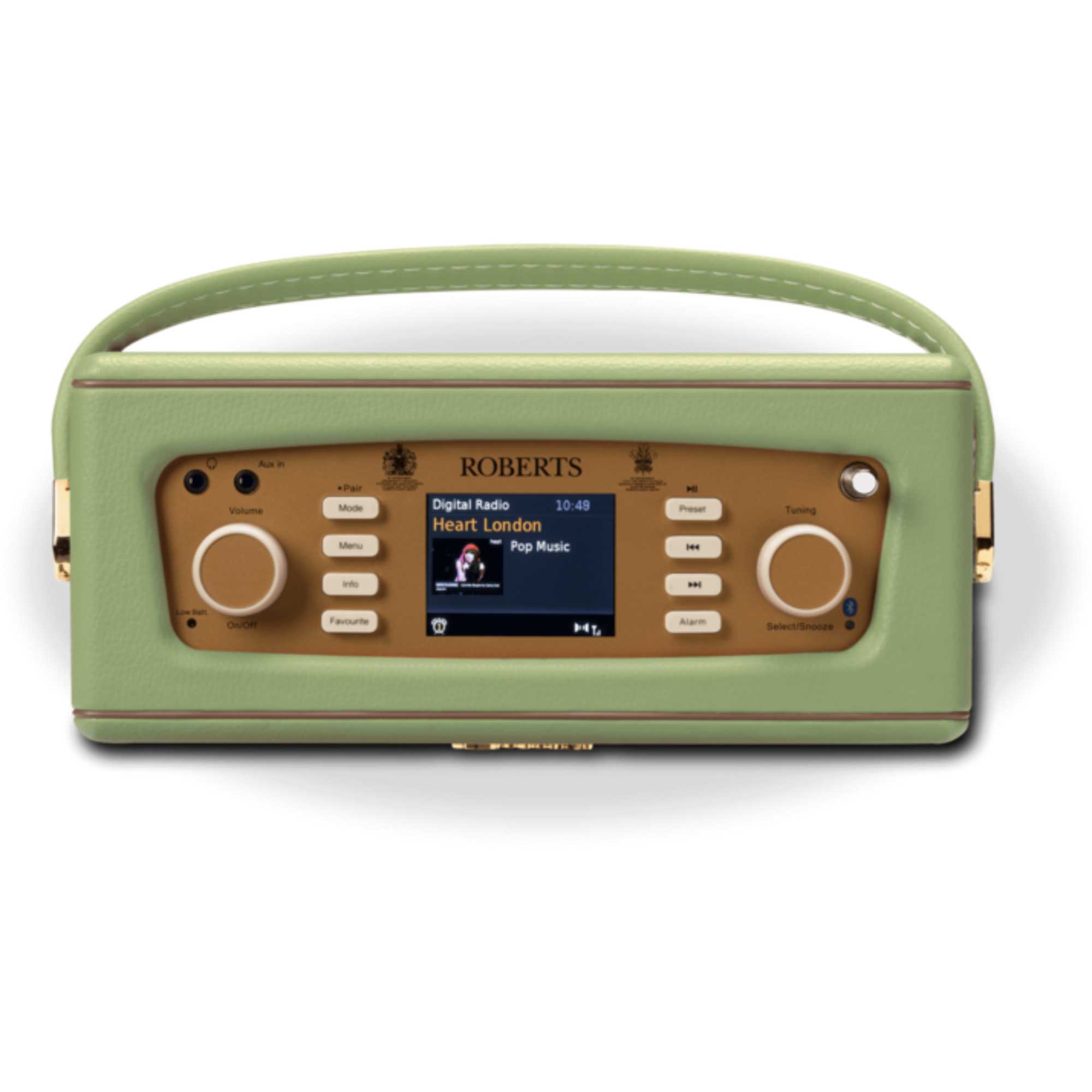 RD70L 1950s Style Clock Radio - Leaf