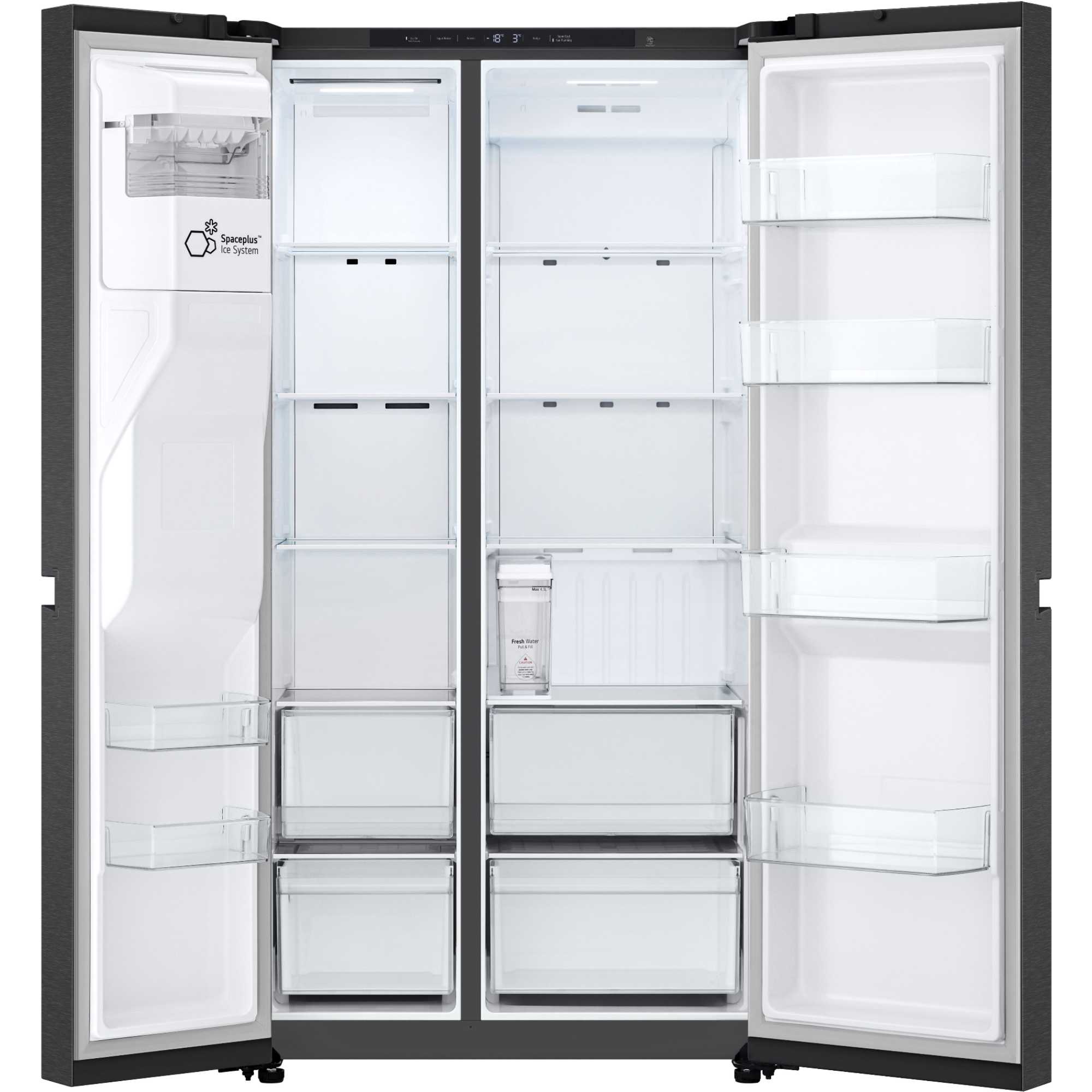 GSLC41EPPE 641L American Style Fridge Freezer - Matte Black
