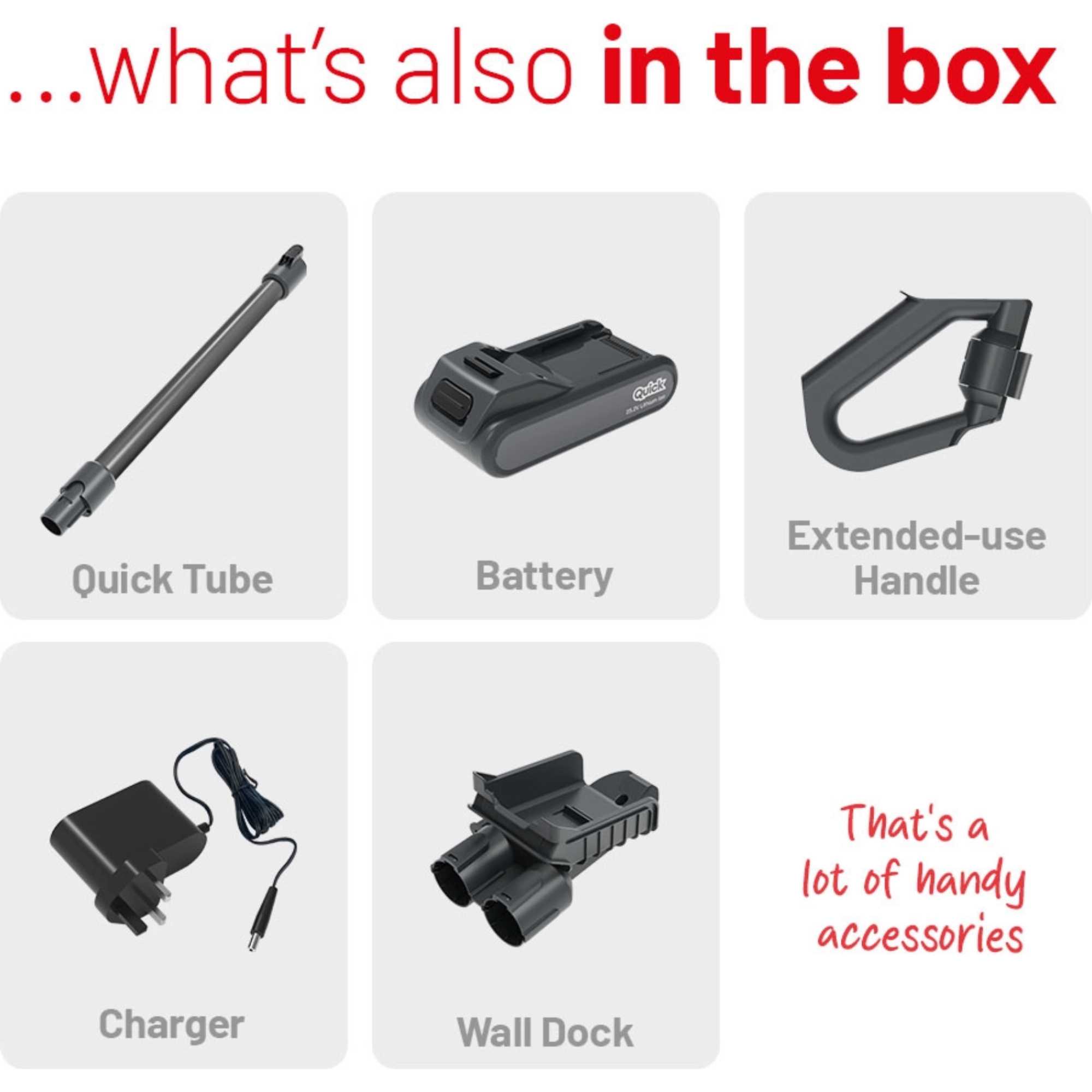 Quick PRO Cordless Vacuum Cleaner - Graphite