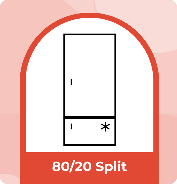 80/20 fridge freezer split
