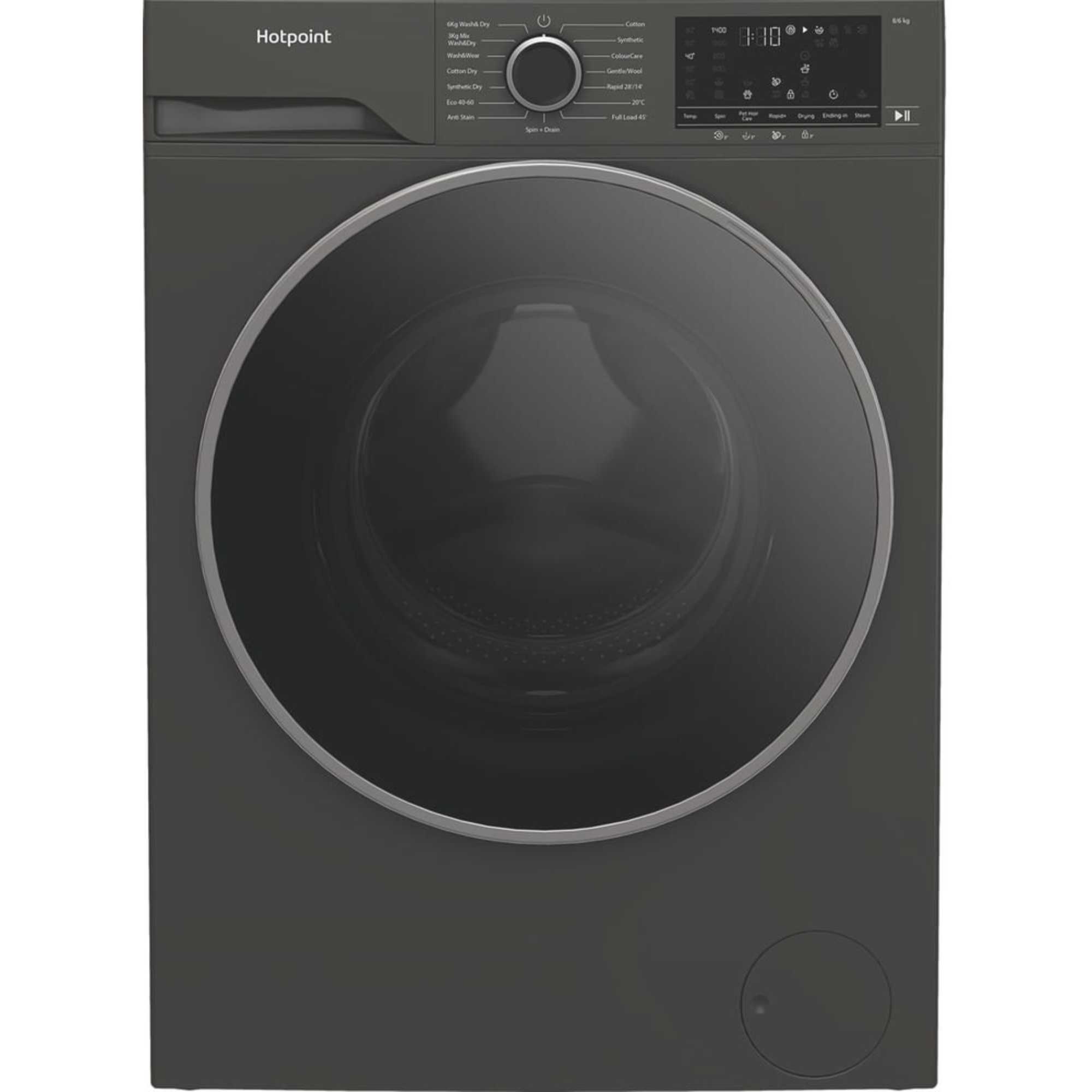 HBD 8680G AntiStain UK 8kg Wash 6kg DryWasher Dryer - Graphite