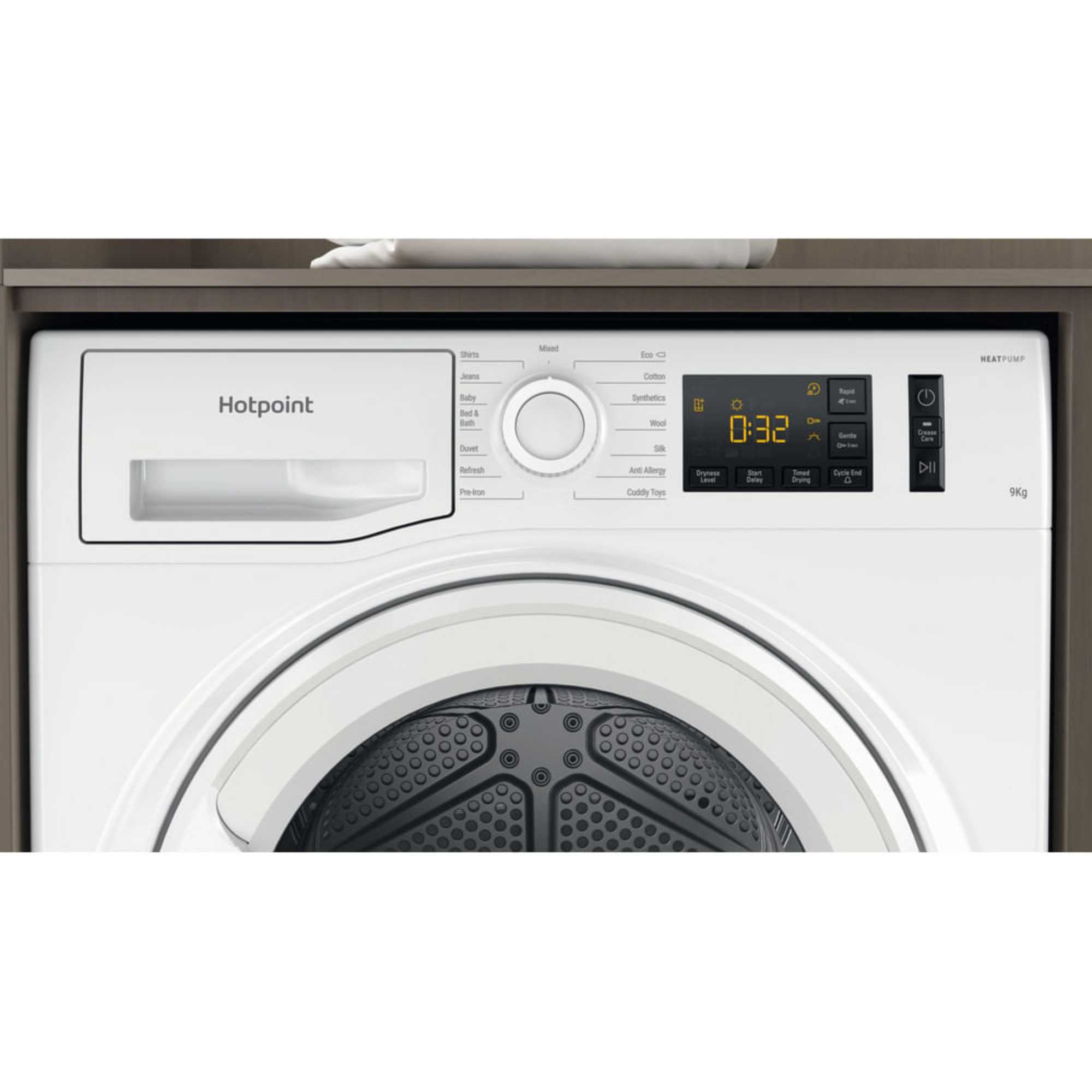 NT M11 92 UK CreaseCare 9kg Heat Pump Tumble Dryer - White