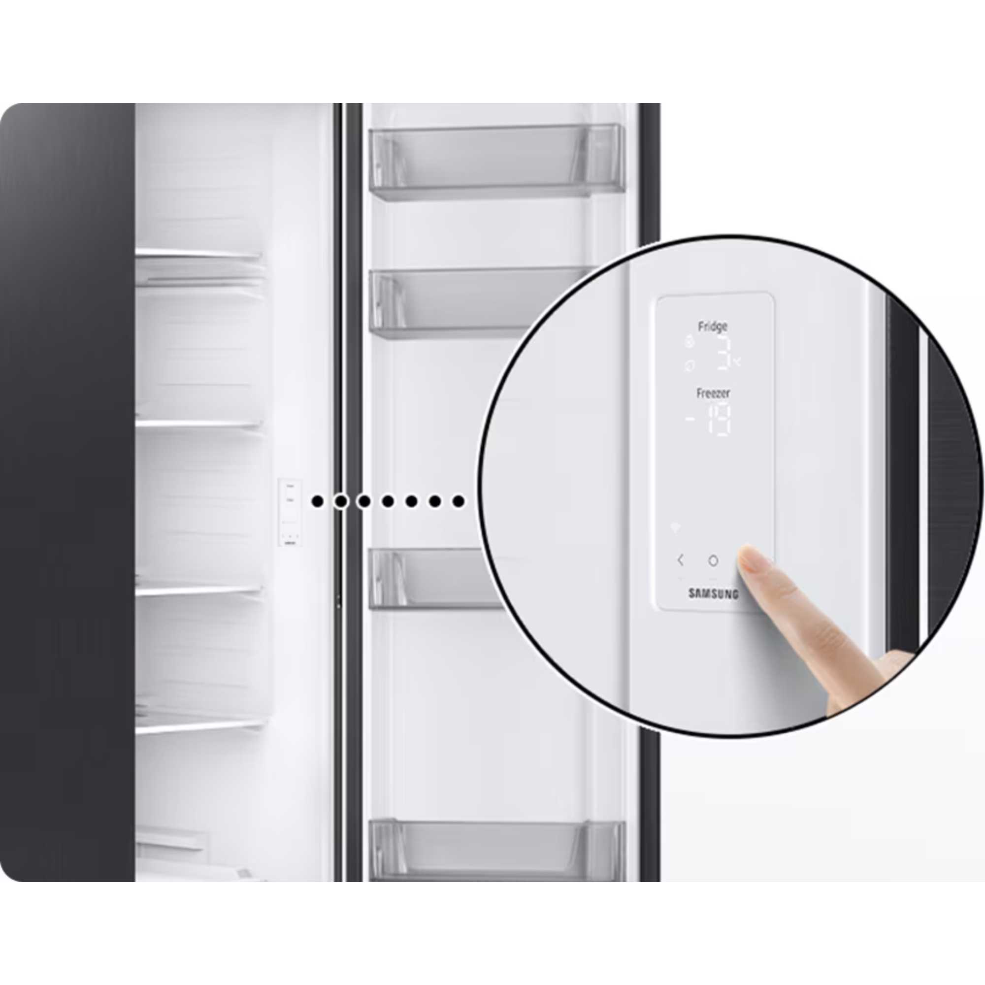 RS57DG400EM9EU Series 6 American Style Total No Frost Fridge Freezer - Silver