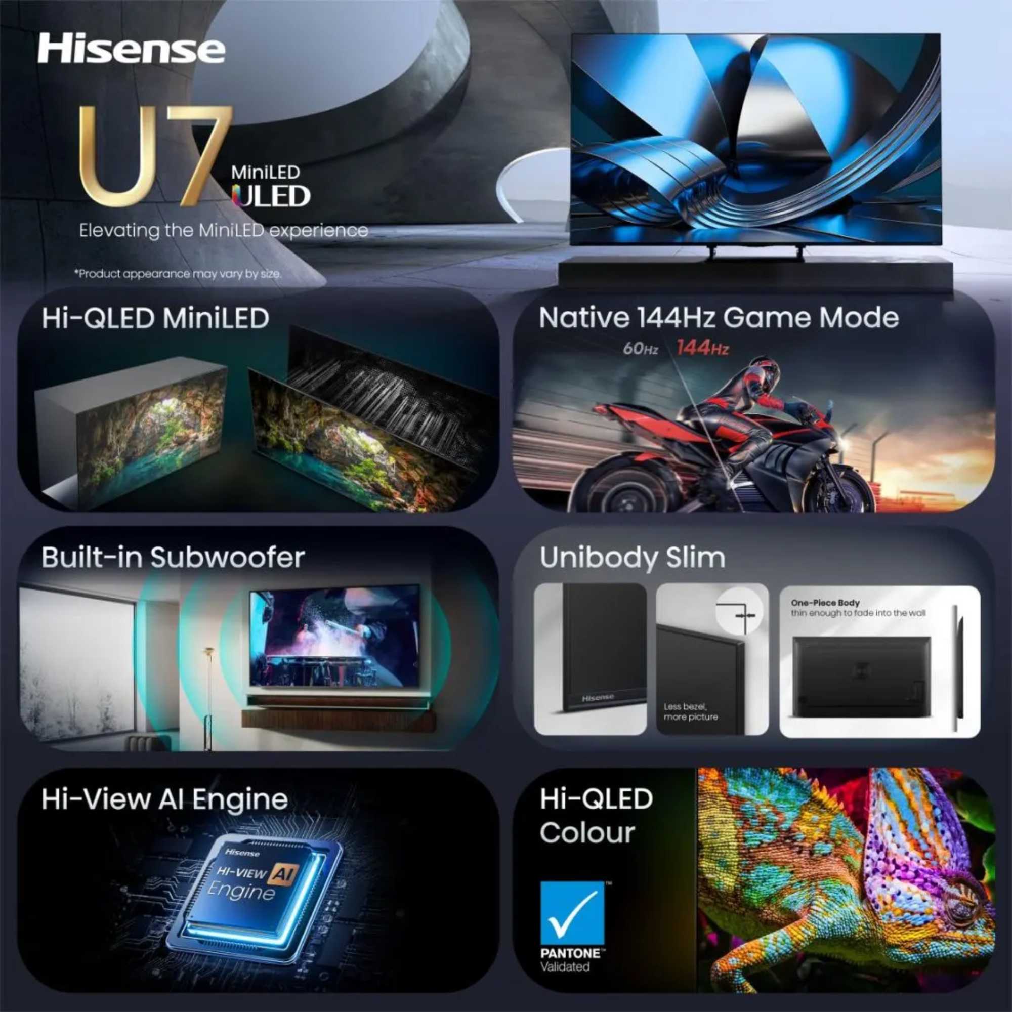 U7S 50" 4K Ultra HD ULED MiniLED Smart TV - 50U7STUK