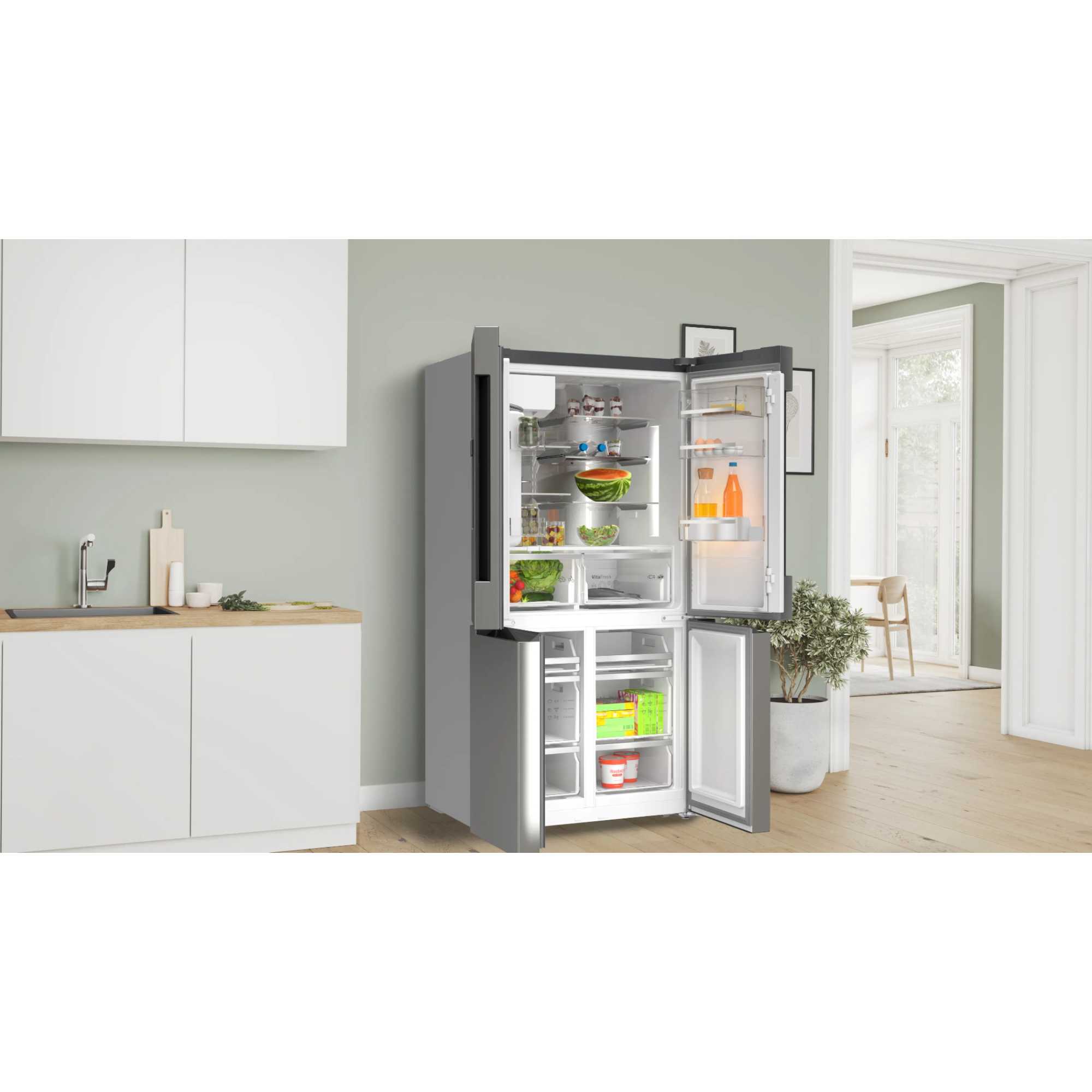 KFI96APEAG Series 6 574l American Style Fridge Freezer - Brushed Steel