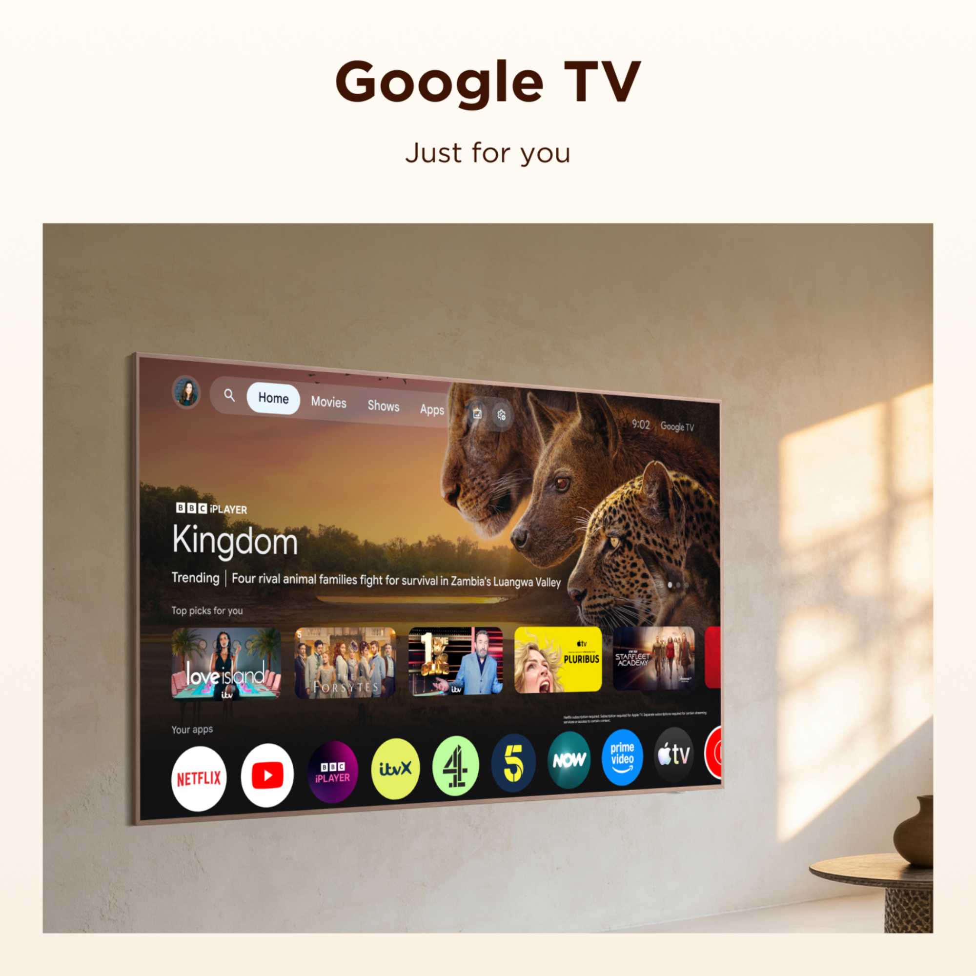A400PRO 43" 4K Ultra HD QD-Mini LED HDR Google Smart TV - 43A400PRO-UK