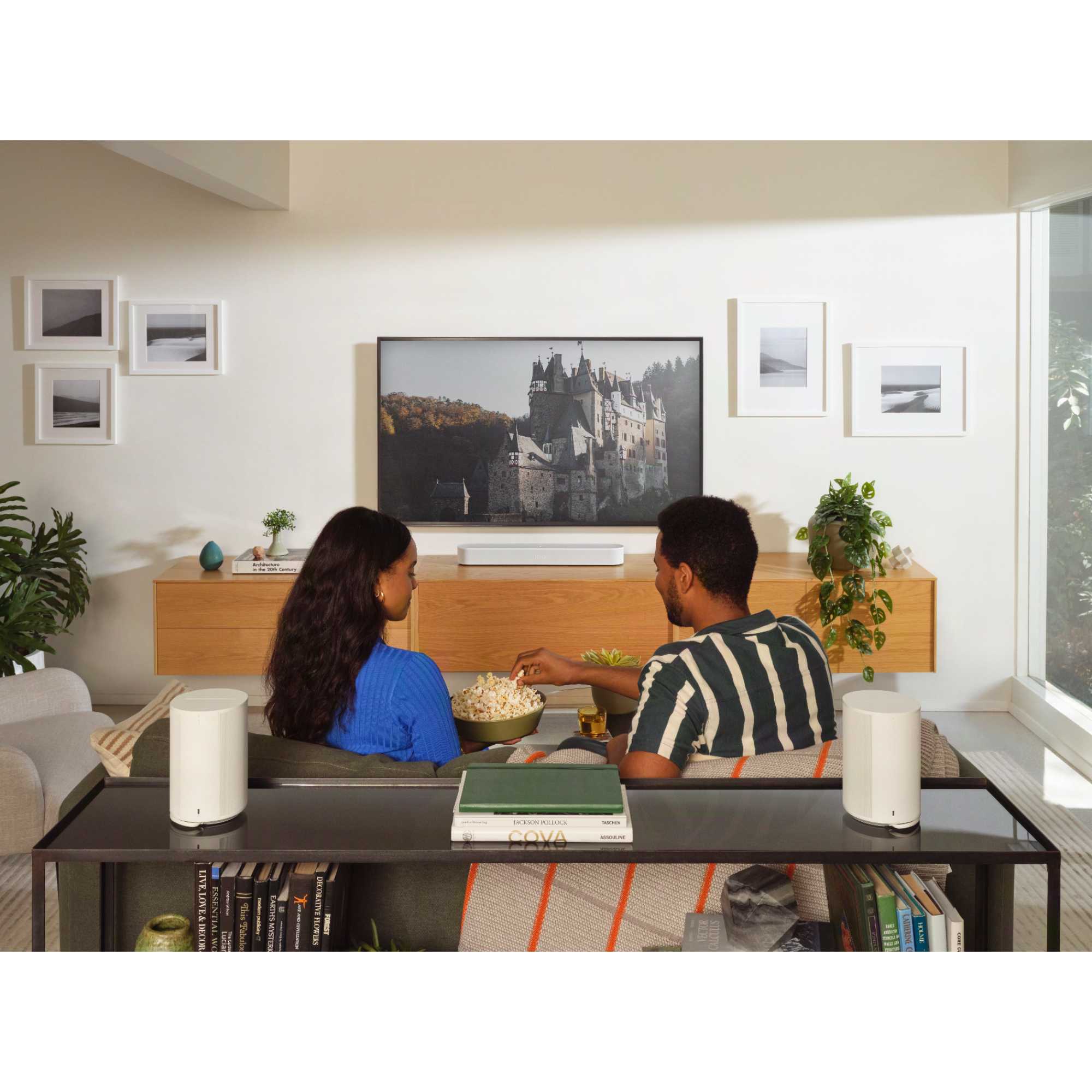 2 X Era 100 SL Next-Gen Home Bookshelf Speaker Bundle - White