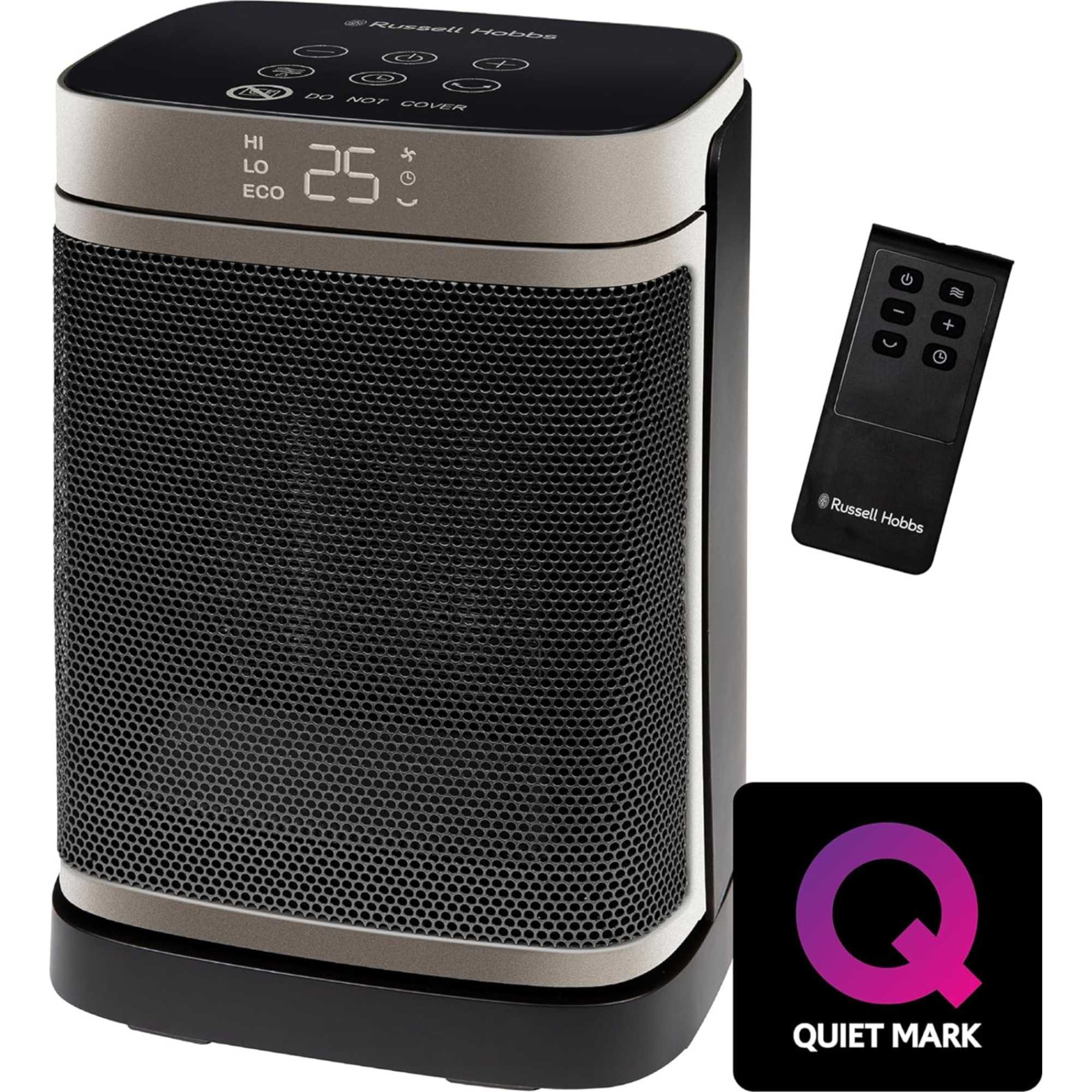 RHCH2001G Ceramic Fan Heater - Black & Gold